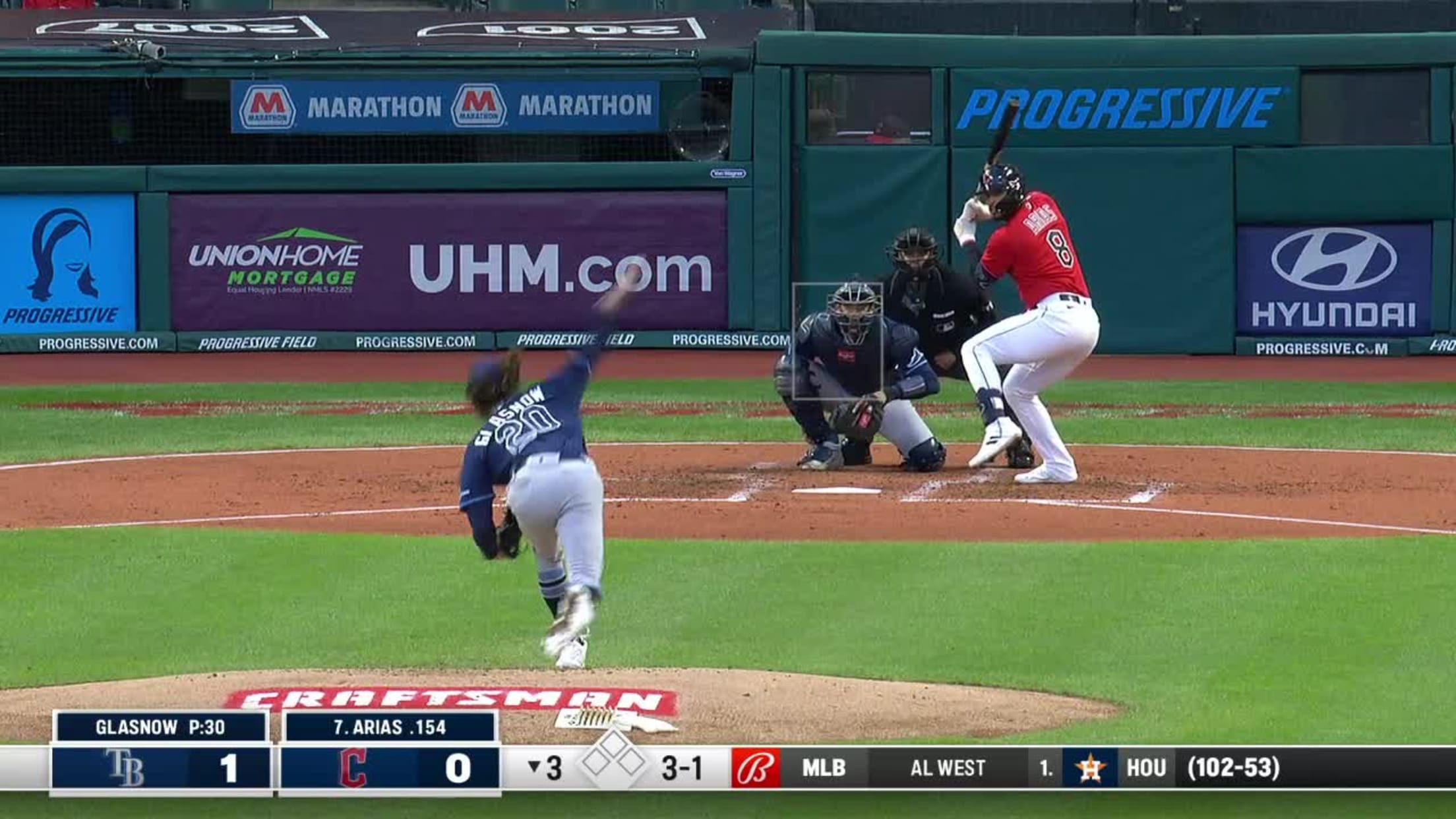 Gabriel Arias' first MLB hit, 04/20/2022
