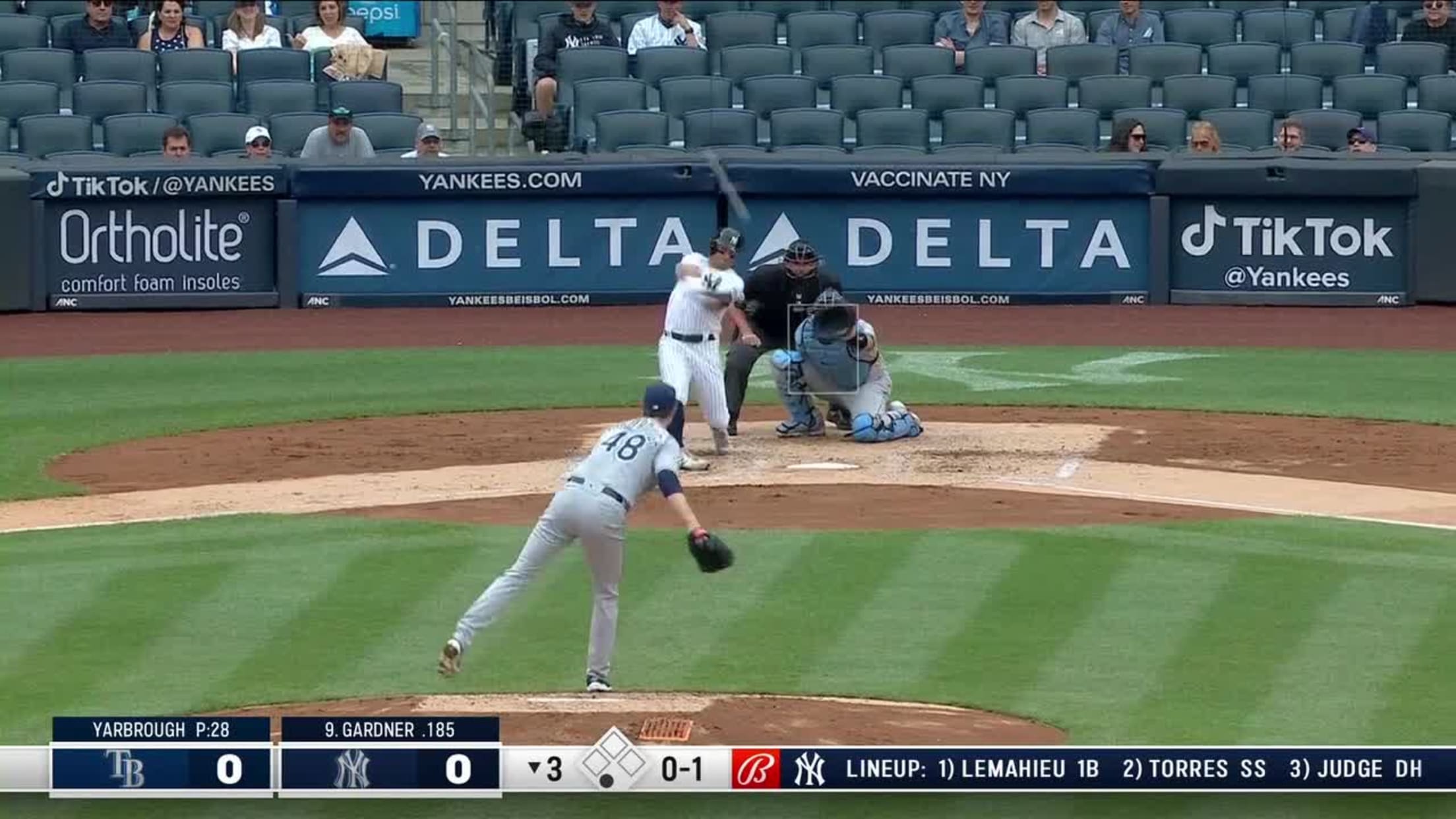Gardner's solo home run, 09/28/2017
