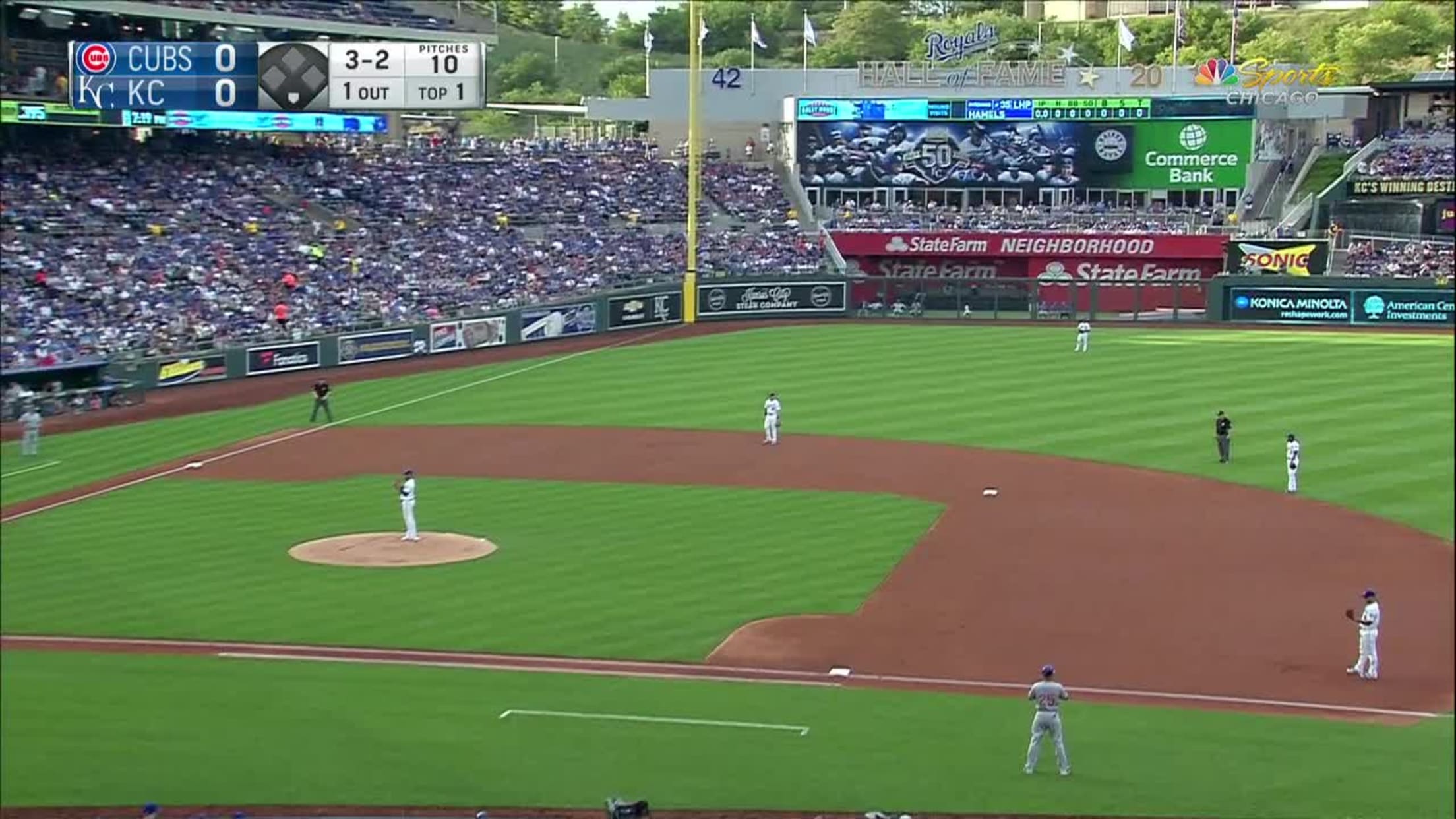 Ben Zobrist called out on strikes., 08/06/2018