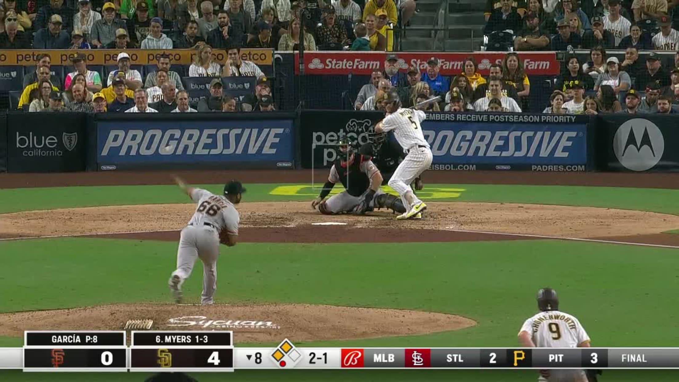 Wil Myers' sliding grab, 04/18/2022