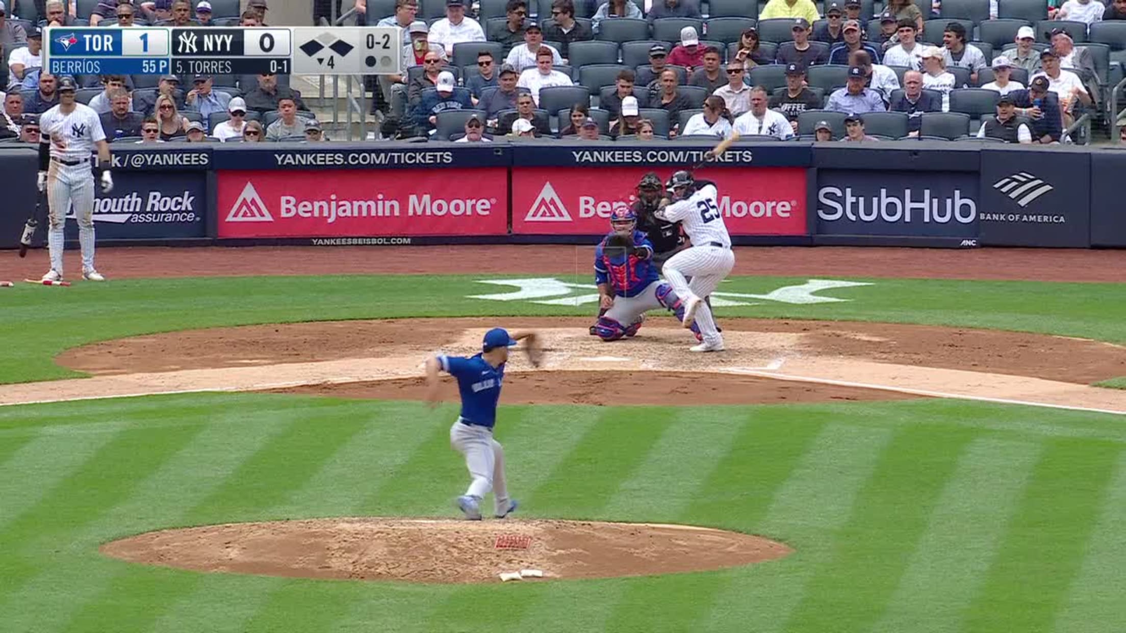 Gleyber Torres 21st Home Run of the Season #Yankees #MLB Distance: 430ft  Exit Velocity: 107 MPH Launch Angle: 26° Pitch: 90mph Changeup…