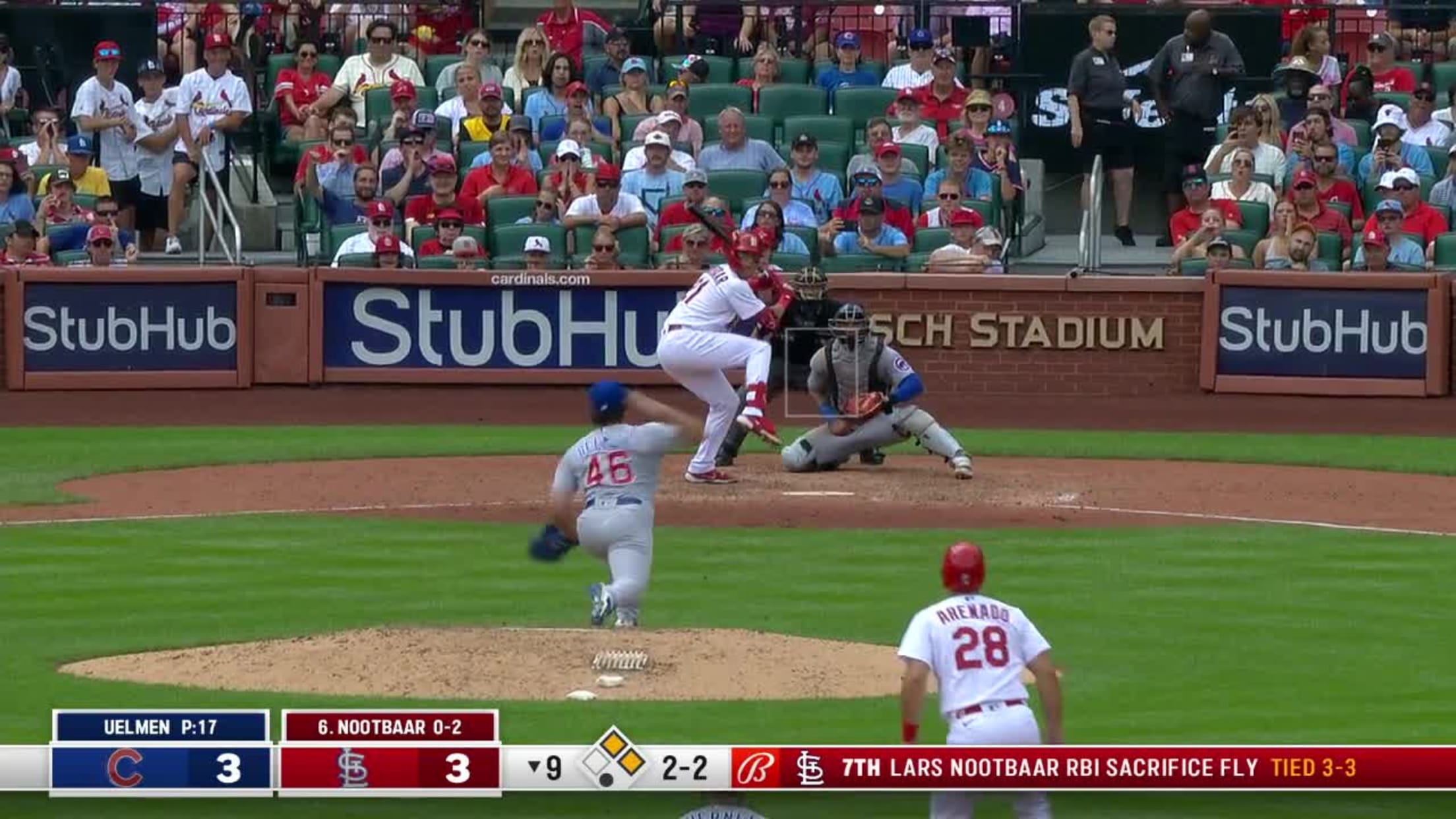 St. Louis Cardinals Outfielder Lars Nootbaar Fouls Ball Off Groin, Leaves  Game - Fastball