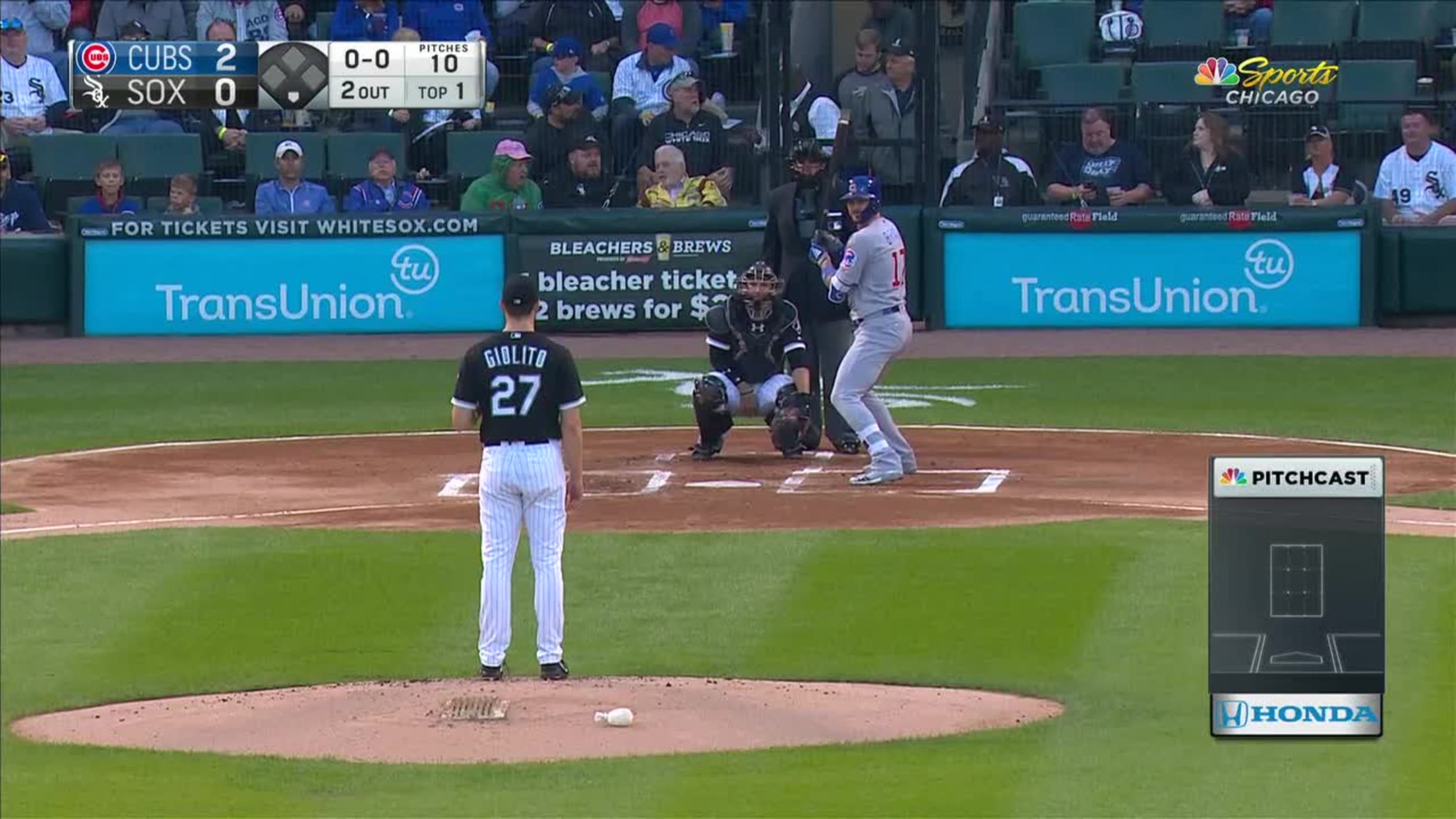 Lucas Giolito Ball to Kris Bryant, 09/22/2018