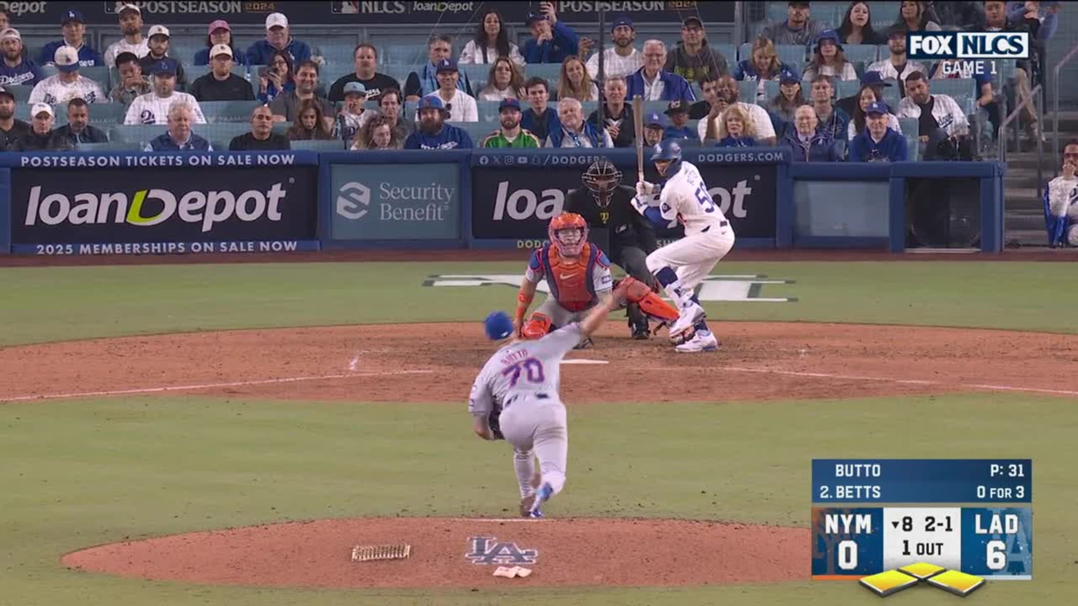 Mookie Betts' bases-clearing double | 10/13/2024 | Los