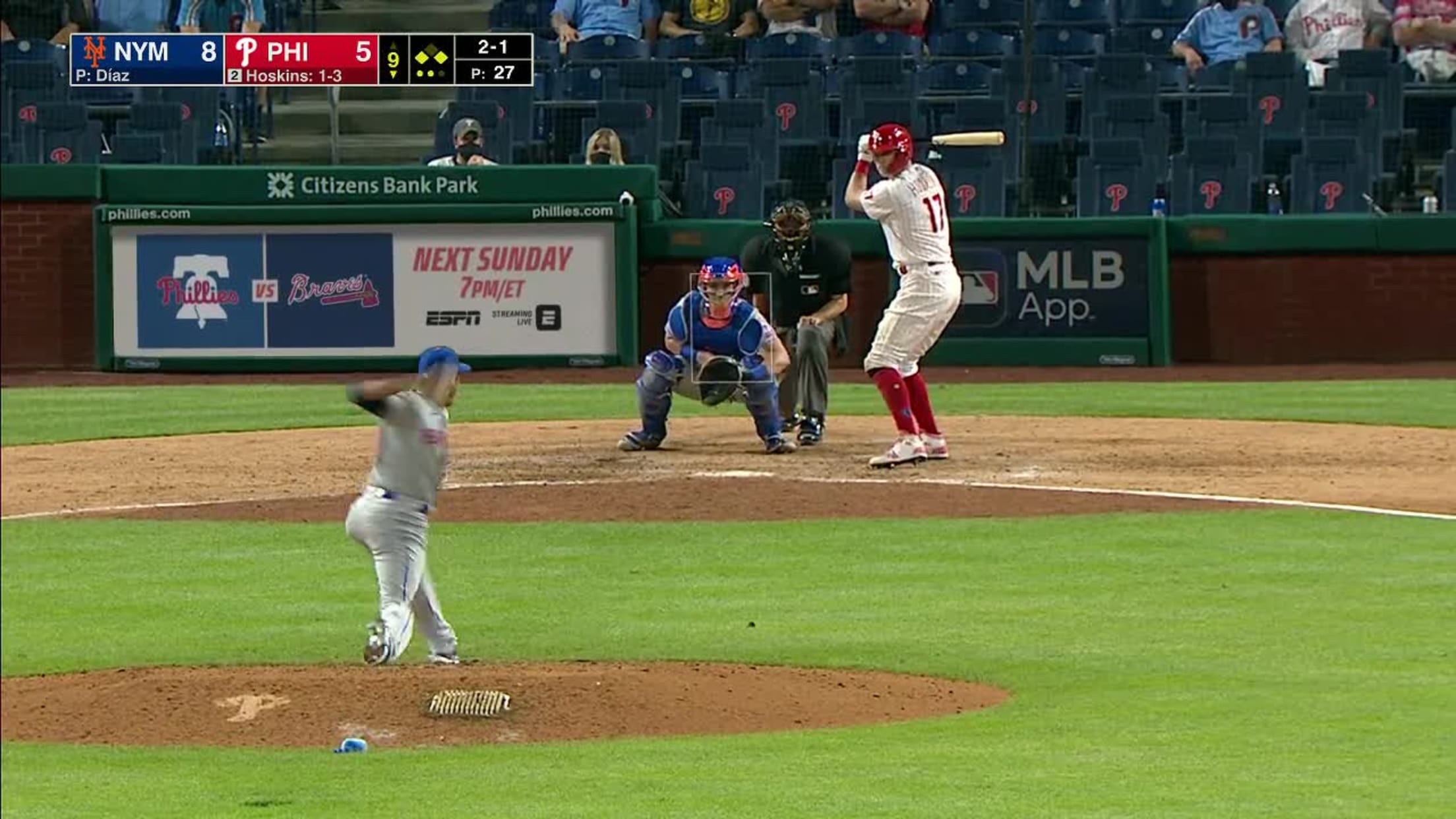 Rhys Hoskins Slow Motion Hitting Mechanics Home Run Baseball Swing