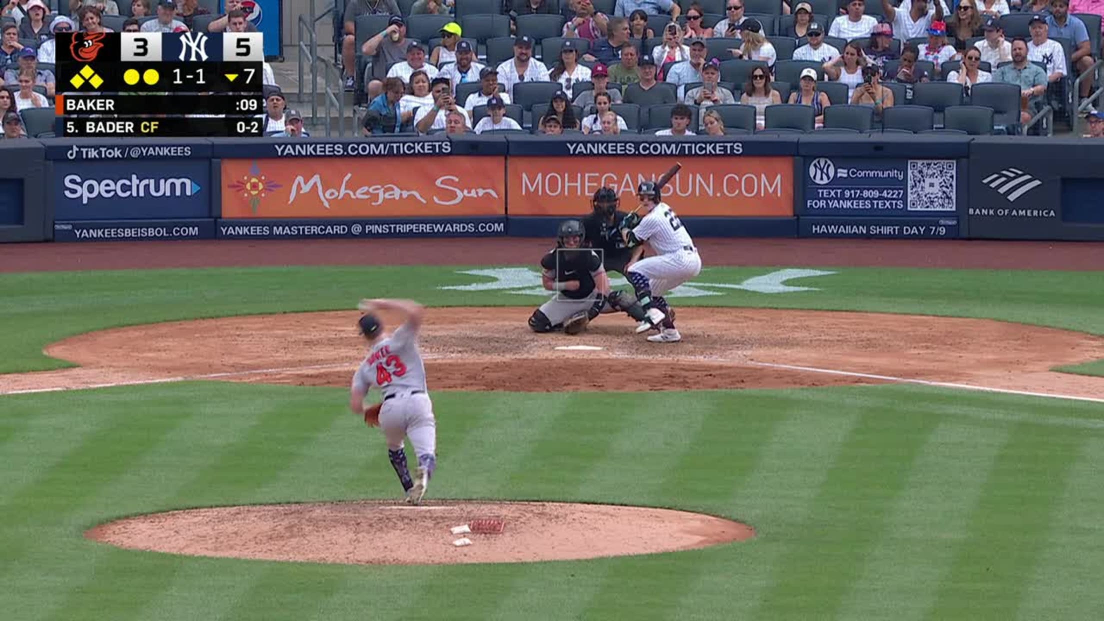 Harrison Bader's two-run double, 09/12/2023