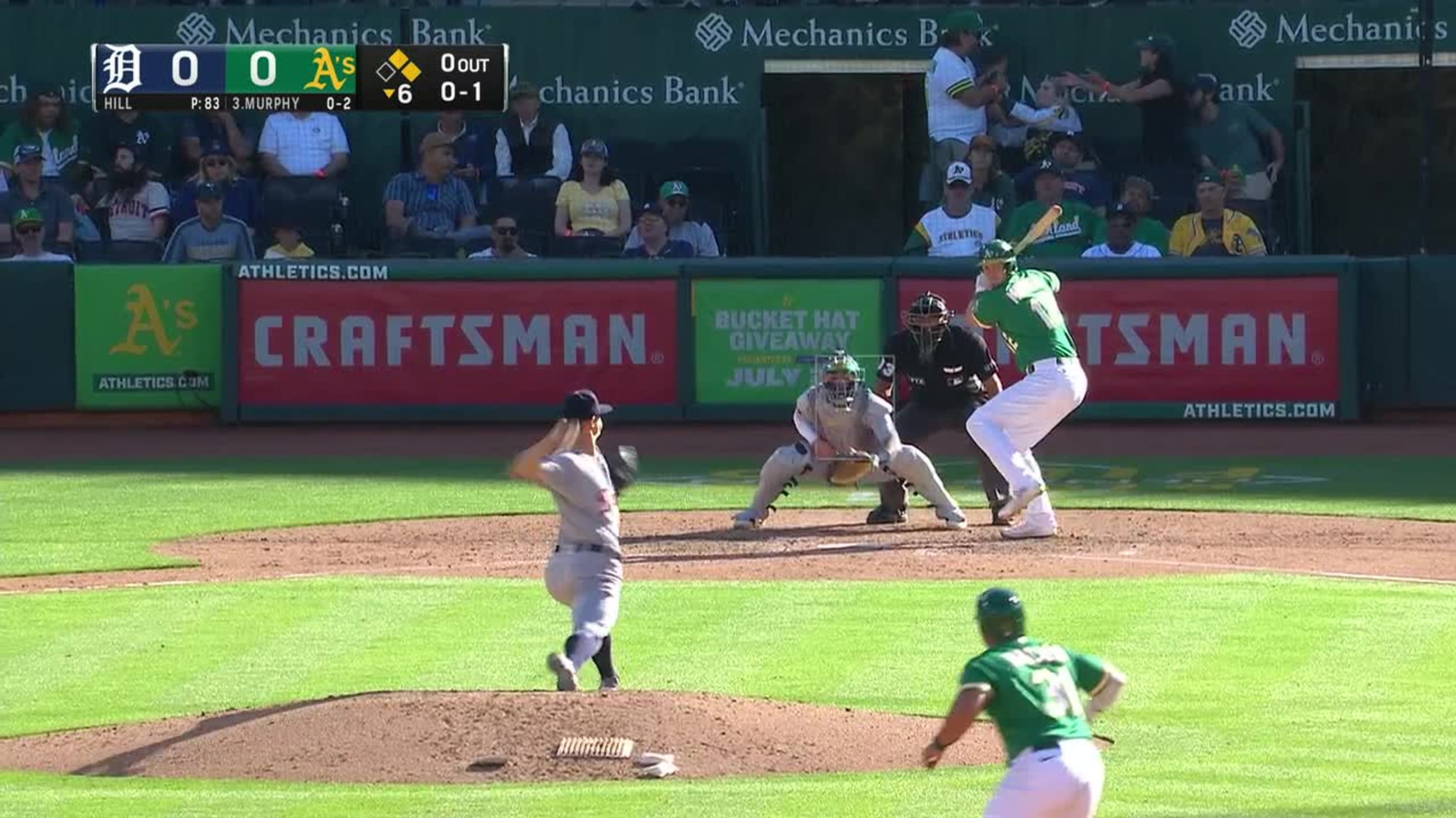 WATCH: Sean Murphy rips a line drive over the left field fence