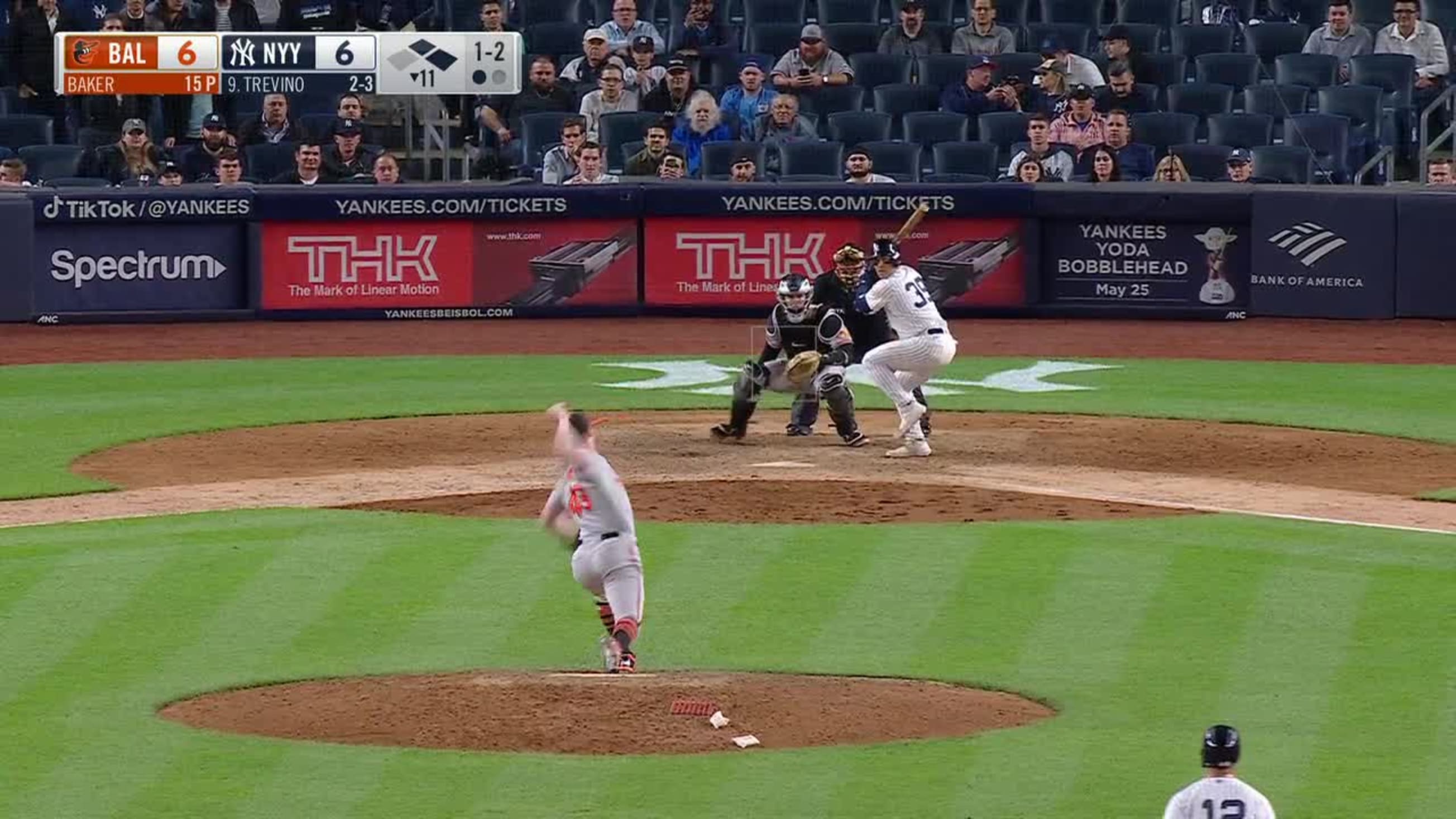 Jose Trevino's two-run home run, 04/29/2021