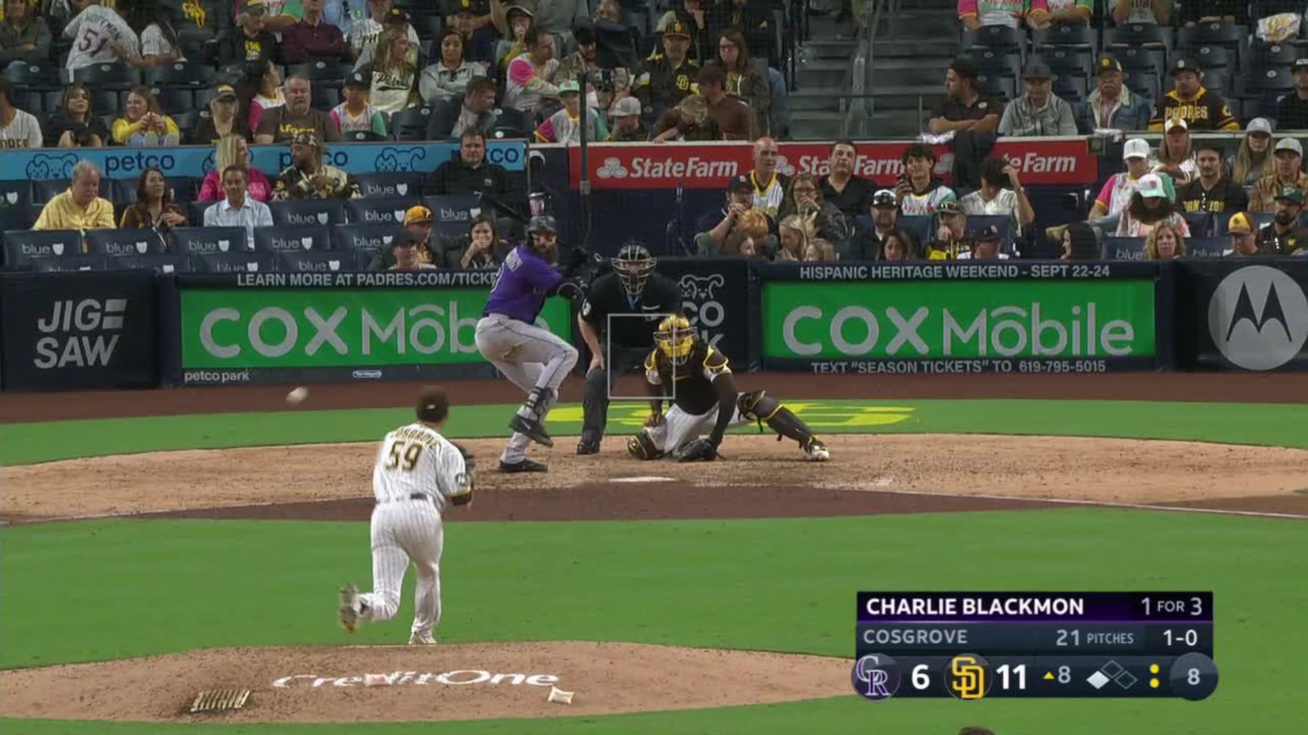 Charlie Blackmon's RBI single, 09/02/2023