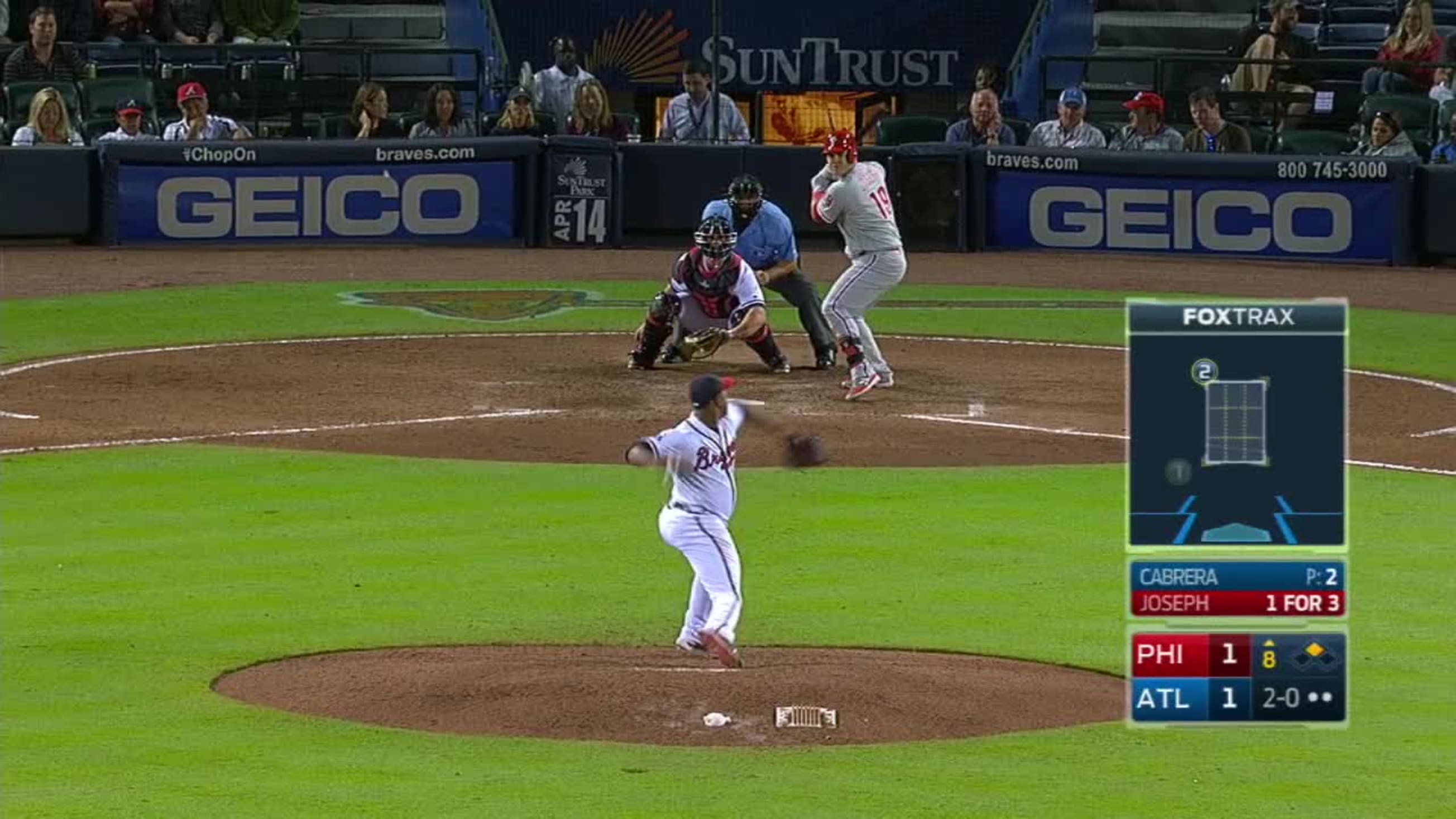 Mauricio Cabrera Called Strike To Tommy Joseph 09 29 16 Tampa Bay Rays