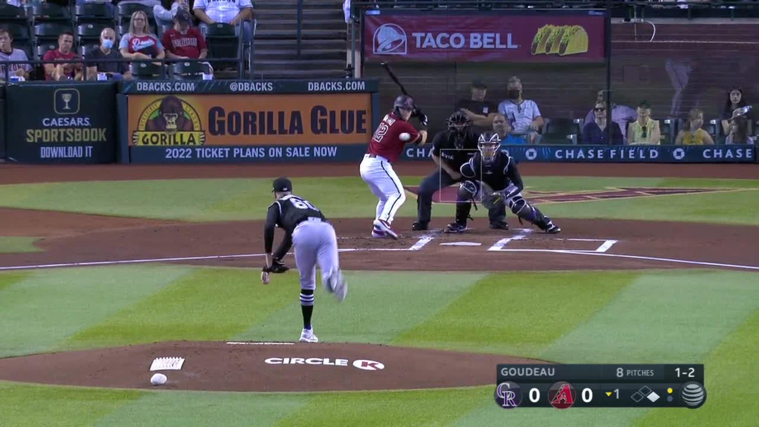 Would it dong? on X: Daulton Varsho vs Chase De Jong #NextLevel Home Run  (5) 💣 Exit velo: 108.3 mph Launch angle: 27 deg Proj. distance: 413 ft No  doubt about that