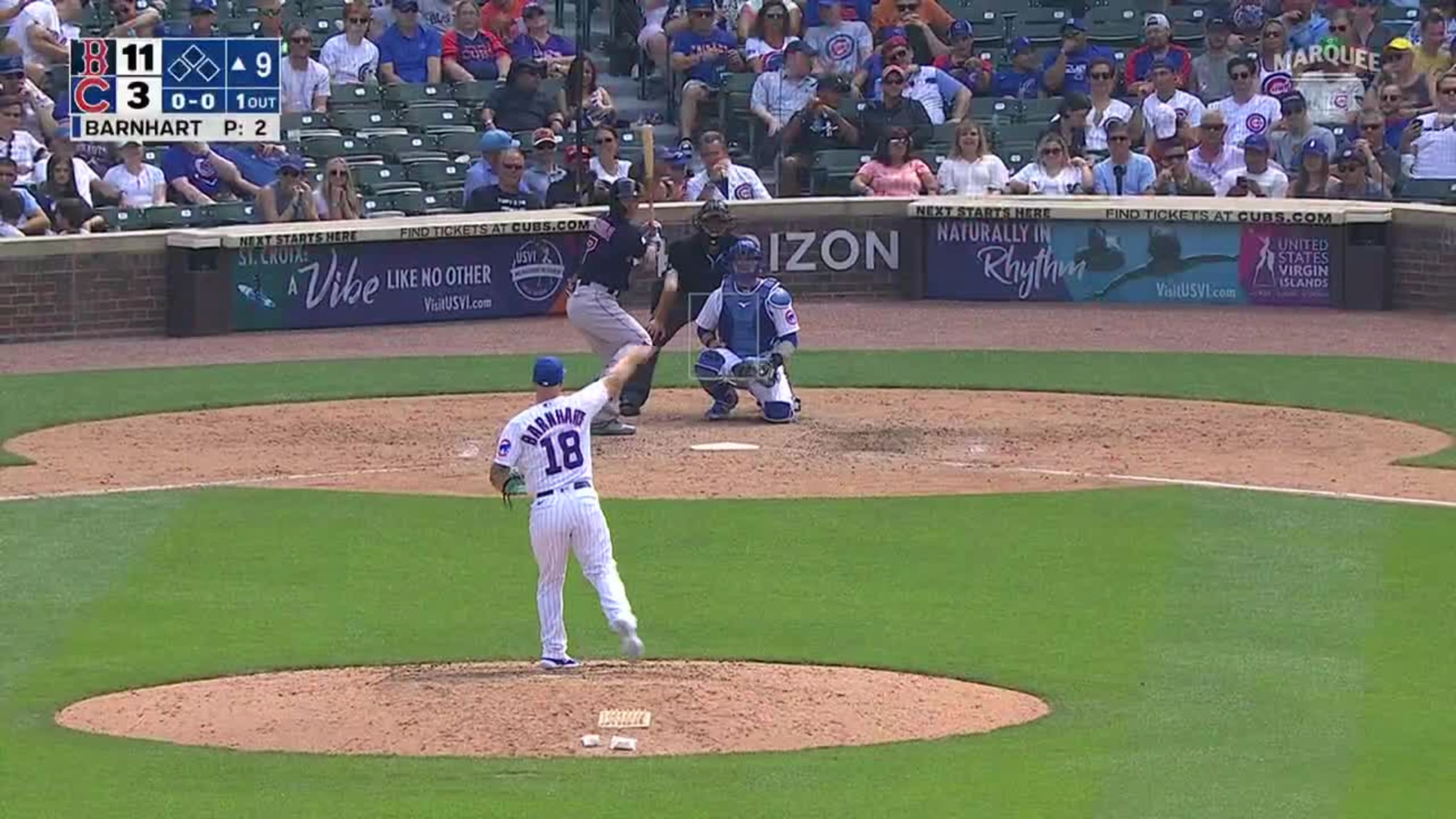 Tucker Barnhart efficient outing against the Braves (6 pitches
