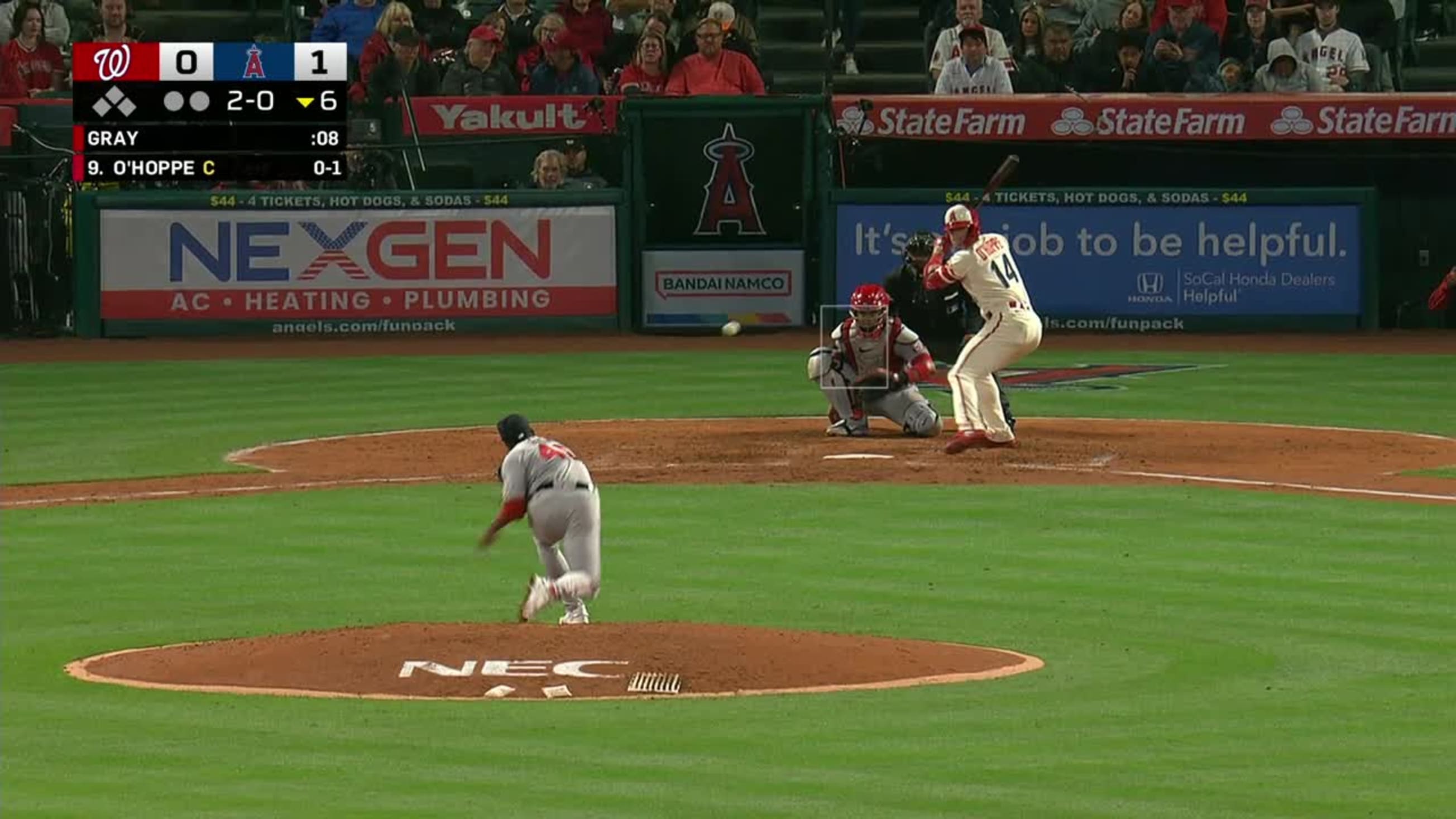 Highlight] Logan O'Hoppe hits his first career home run : r/baseball
