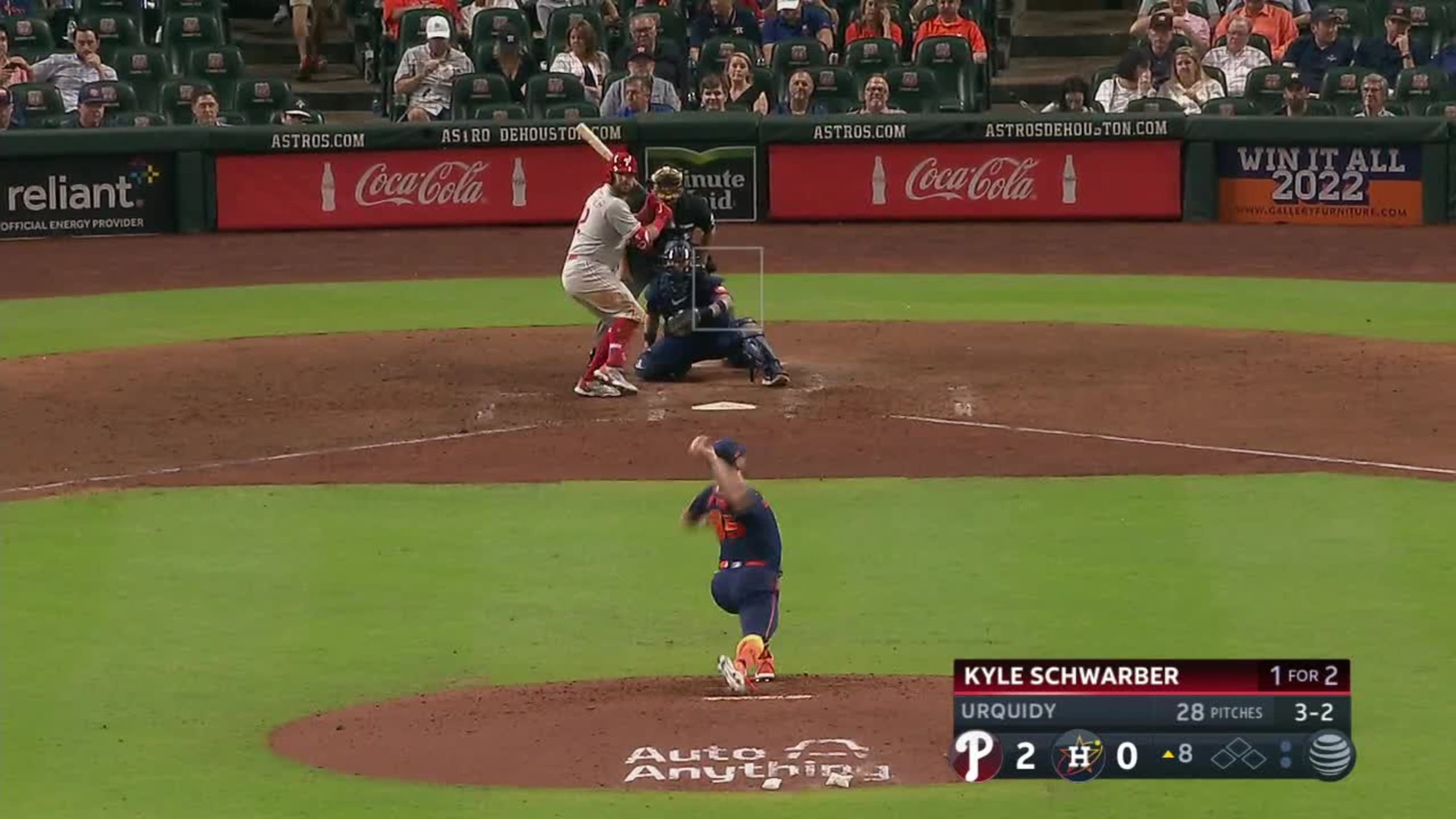 Kyle Schwarber 47th Home Run of the Season #Phillies #MLB Distance: 389ft  Exit Velocity: 104 MPH Launch Angle: 28° Pitch: 90mph Sinker…