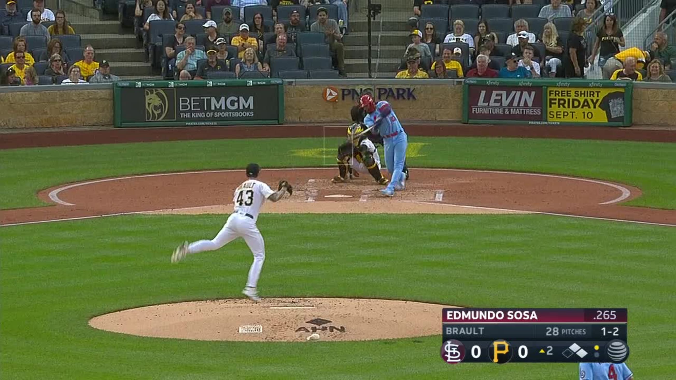 Edmundo Sosa's three-run triple, 08/28/2021