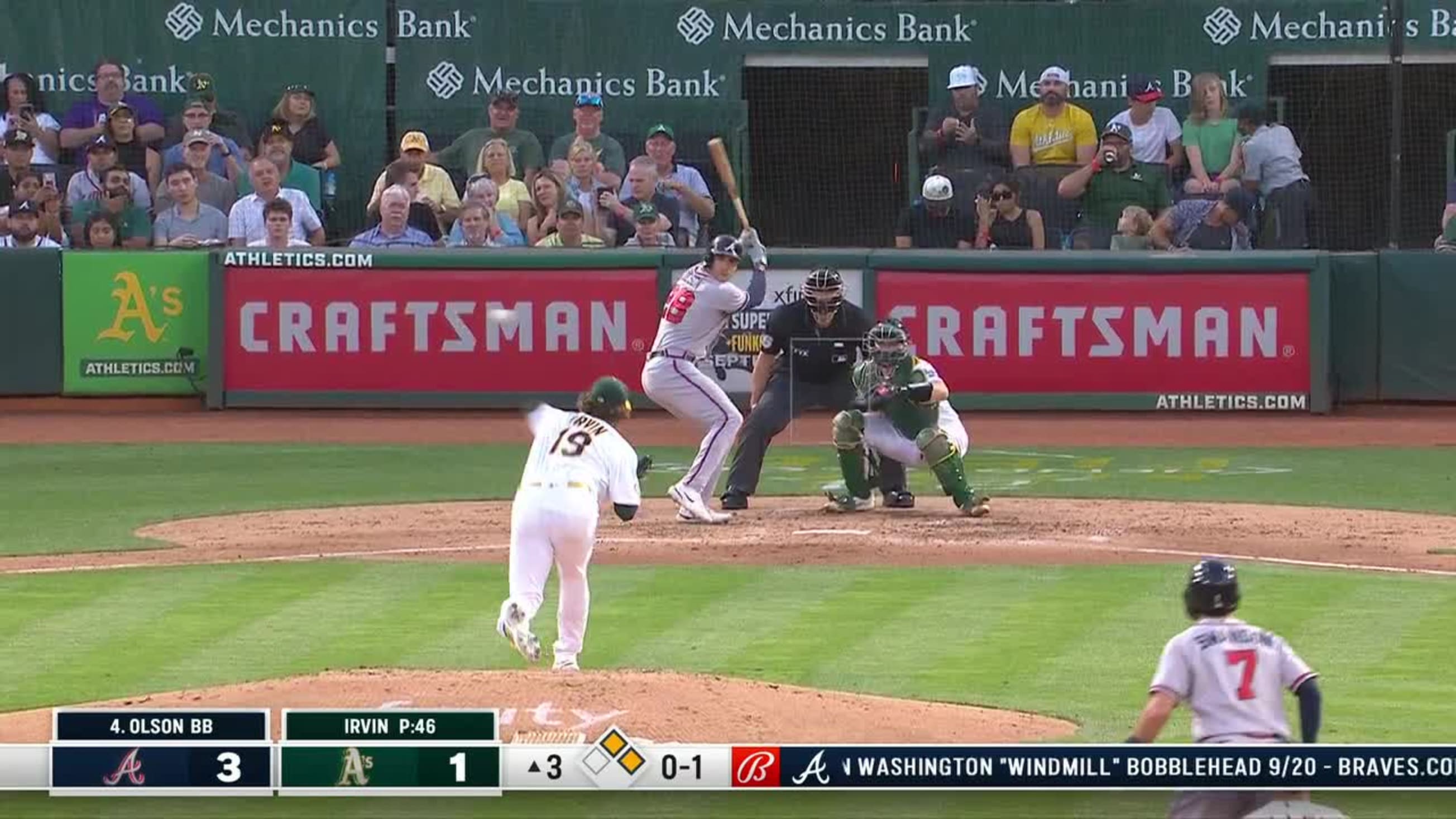 Olson's three-run home run (49), 09/11/2023