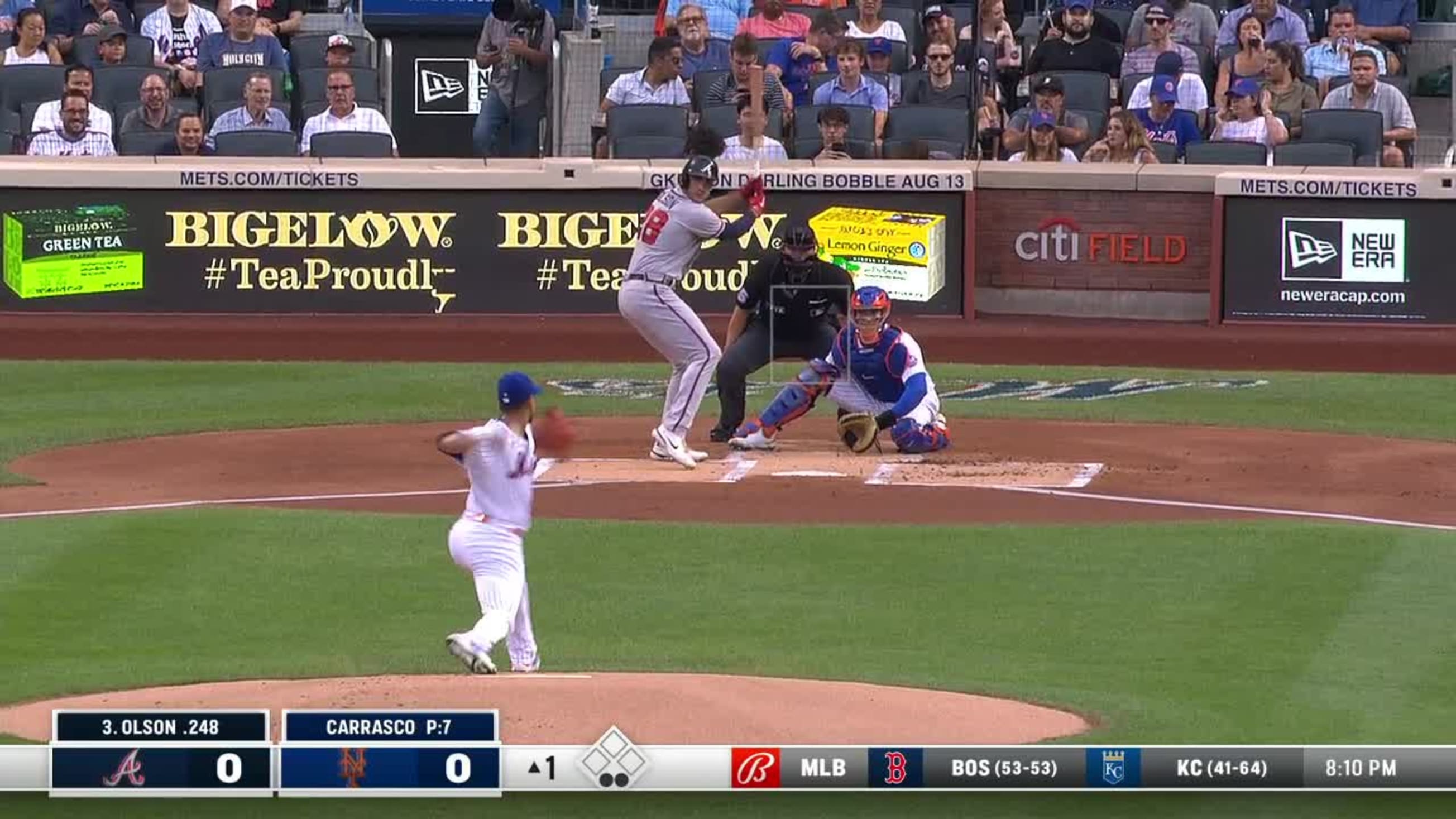Carlos Carrasco Called Strike to Matt Olson | 08/04/2022 | MLB.com