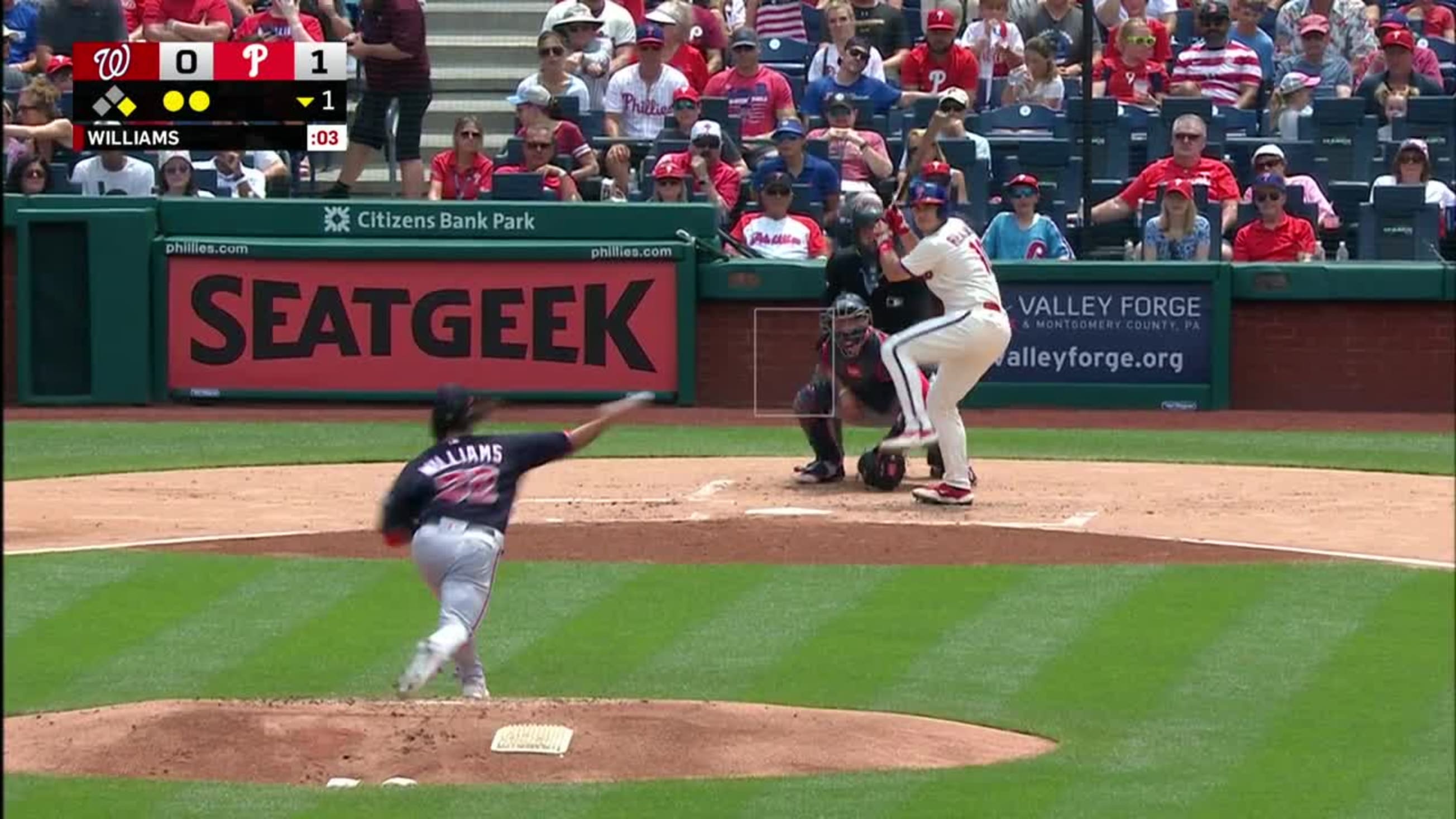 J.T. Realmuto throws out Semien, 04/02/2023