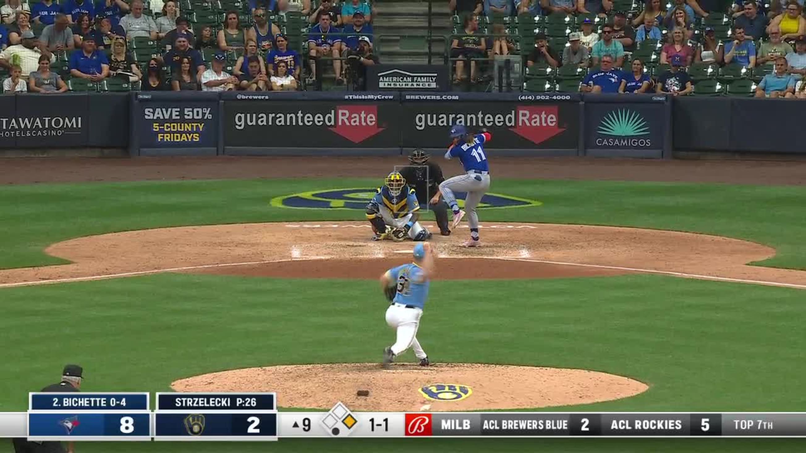 Peter Strzelecki Foul To Bo Bichette 06 24 22 Detroit Tigers