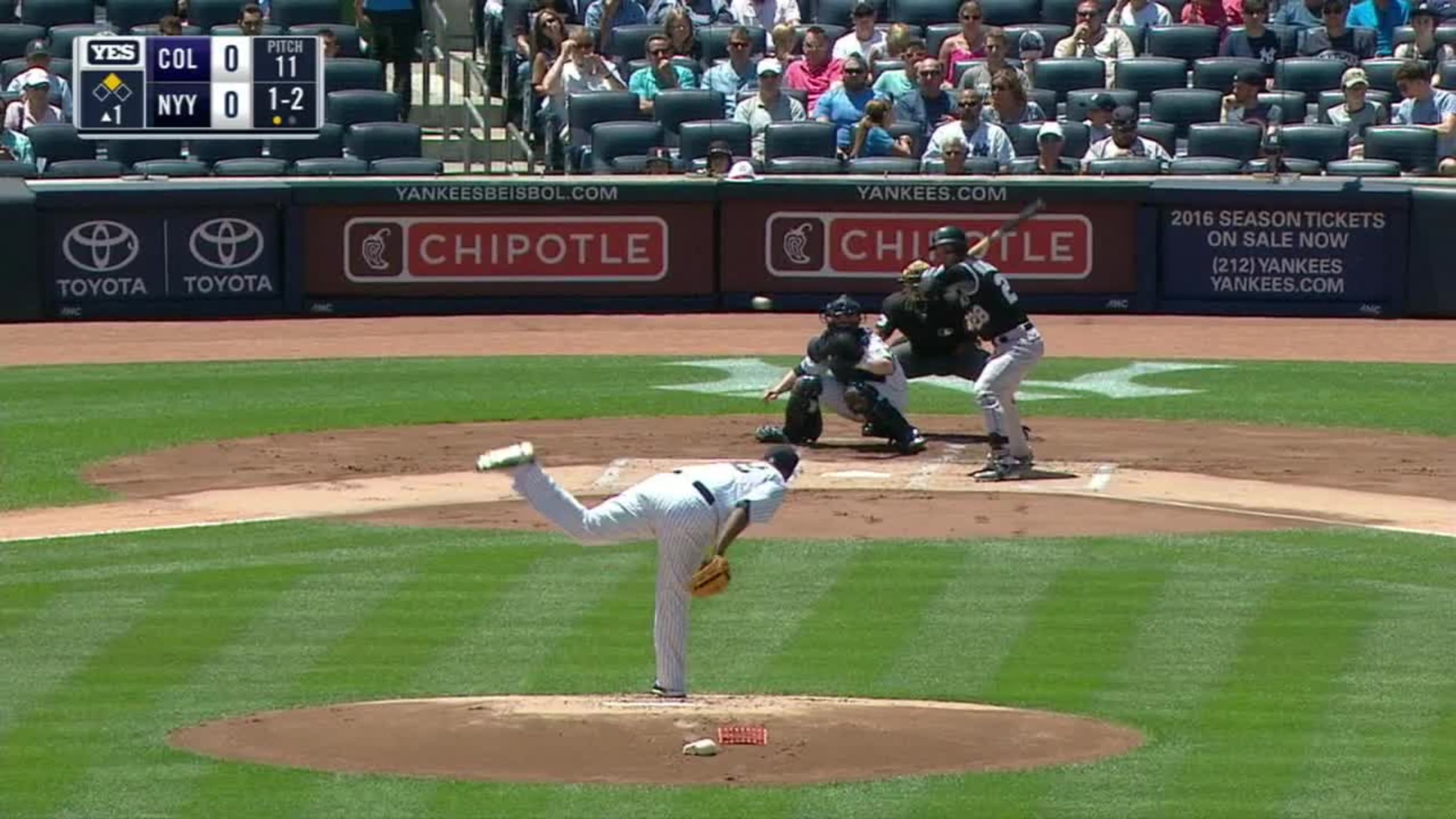 Cc Sabathia Ball To Nolan Arenado 06 22 16 New York Yankees Cc Sabathia Ball To Nolan Arenado 06 22 16 New York Yankees