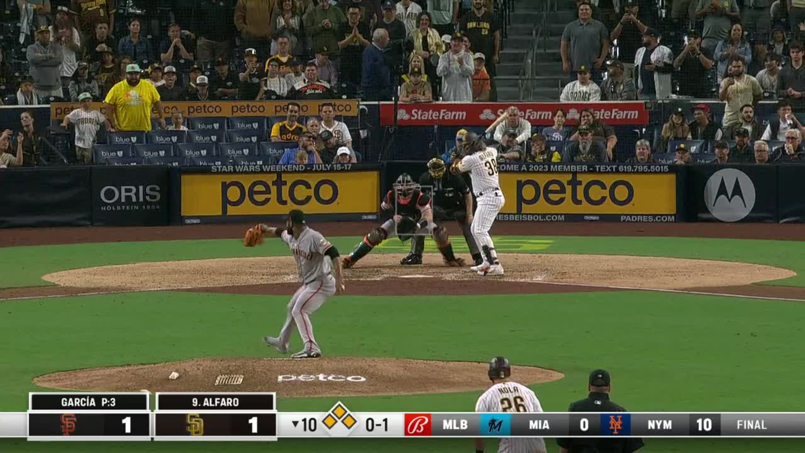 Jorge Alfaro on 456-ft homer: 'Feels good hitting a homer against a really  good pitcher