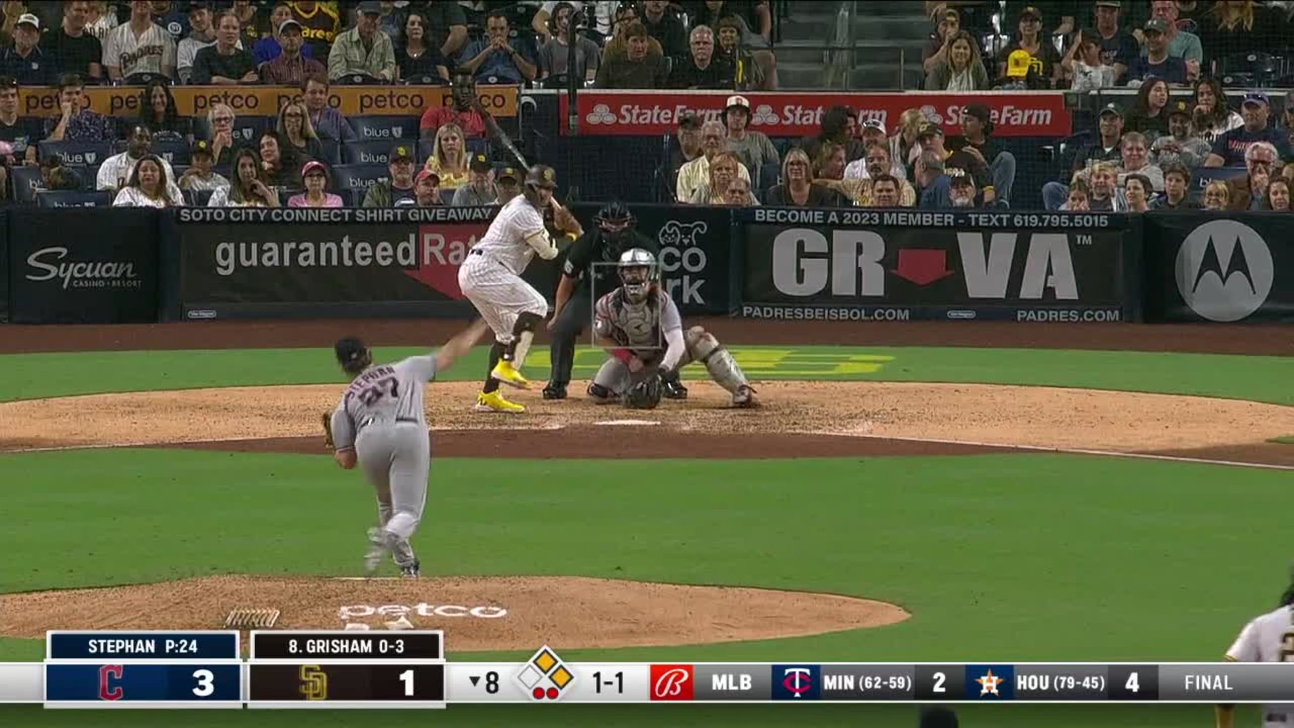 Trevor Stephan Foul to Trent Grisham | 08232022 | MLB.com