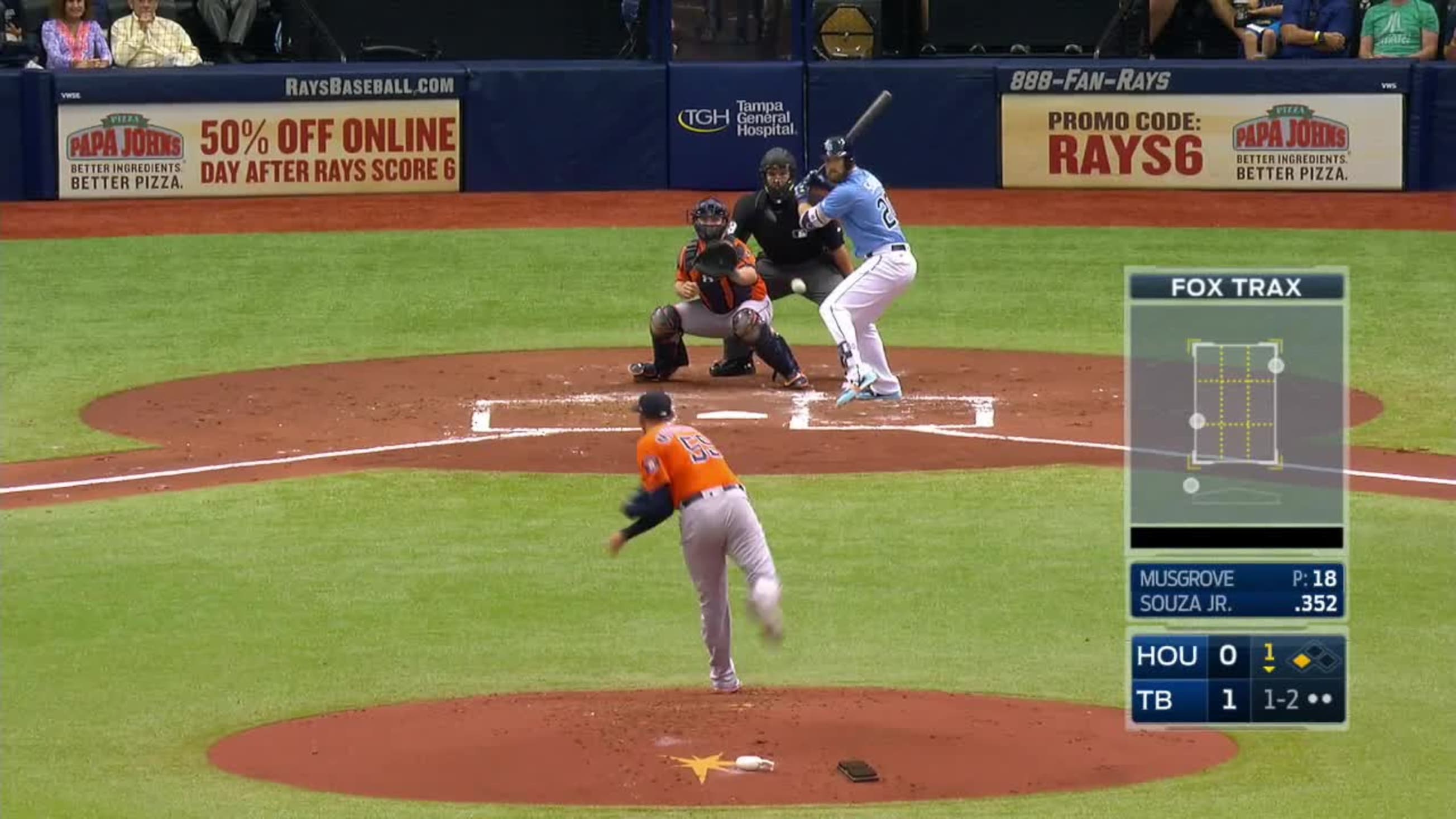 Joe Musgrove Foul to Steven Souza Jr.