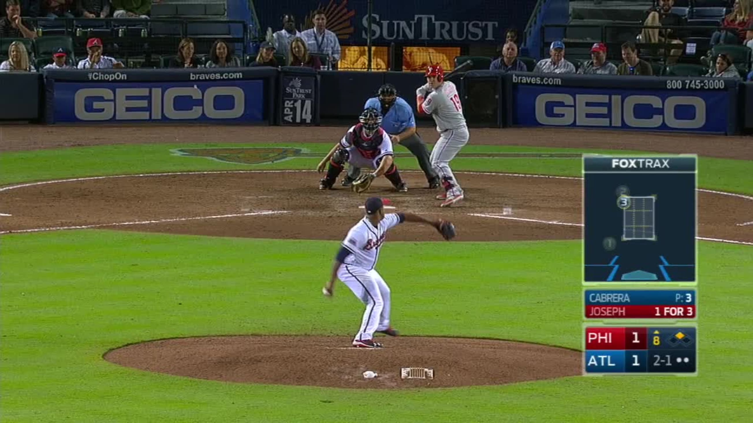 Mauricio Cabrera Swinging Strike To Tommy Joseph 09 29 16 New York Mets