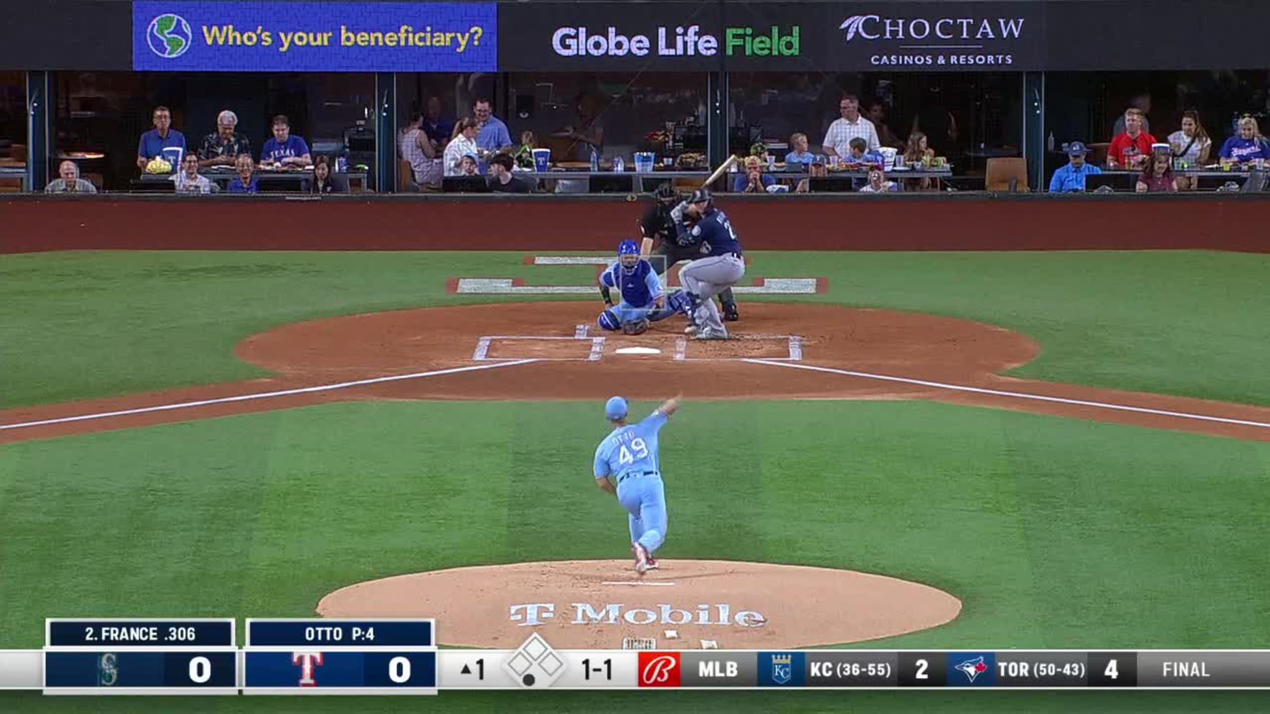 Ty France Flies Out To Right Fielder Adolis Garcia 07 17 22 Los Angeles Dodgers