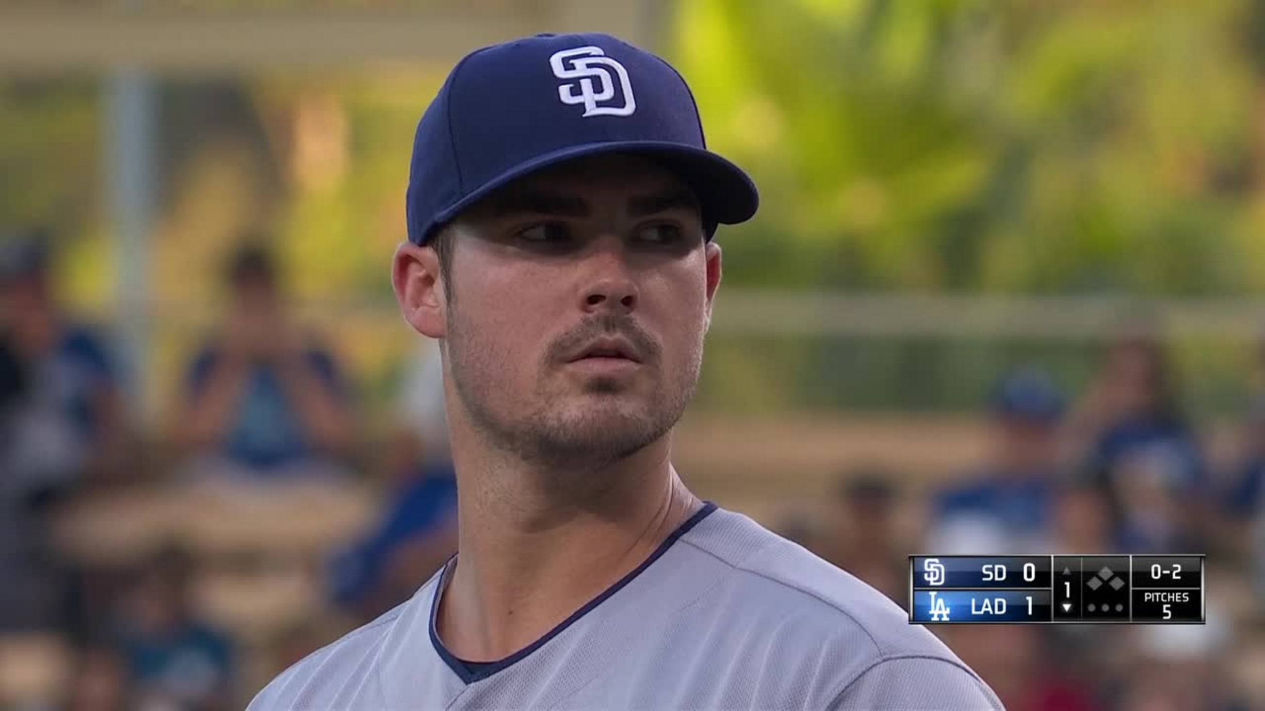 Justin Turner flies out to left fielder Hunter Renfroe. | 09/22/2018 |  Minnesota Twins