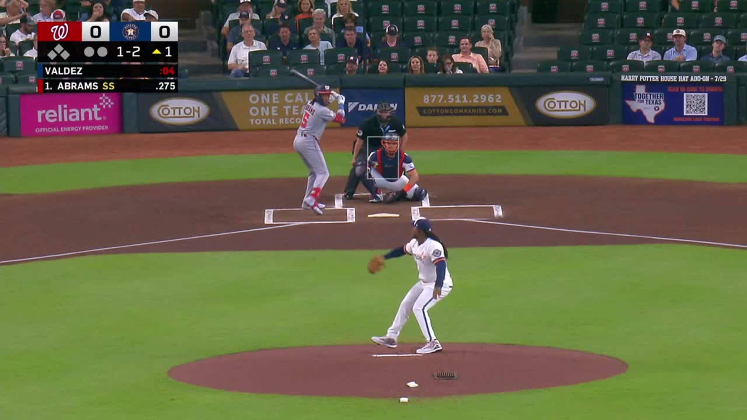 CJ Abrams strikes out swinging. | 07/28/2025 | Houston Astros