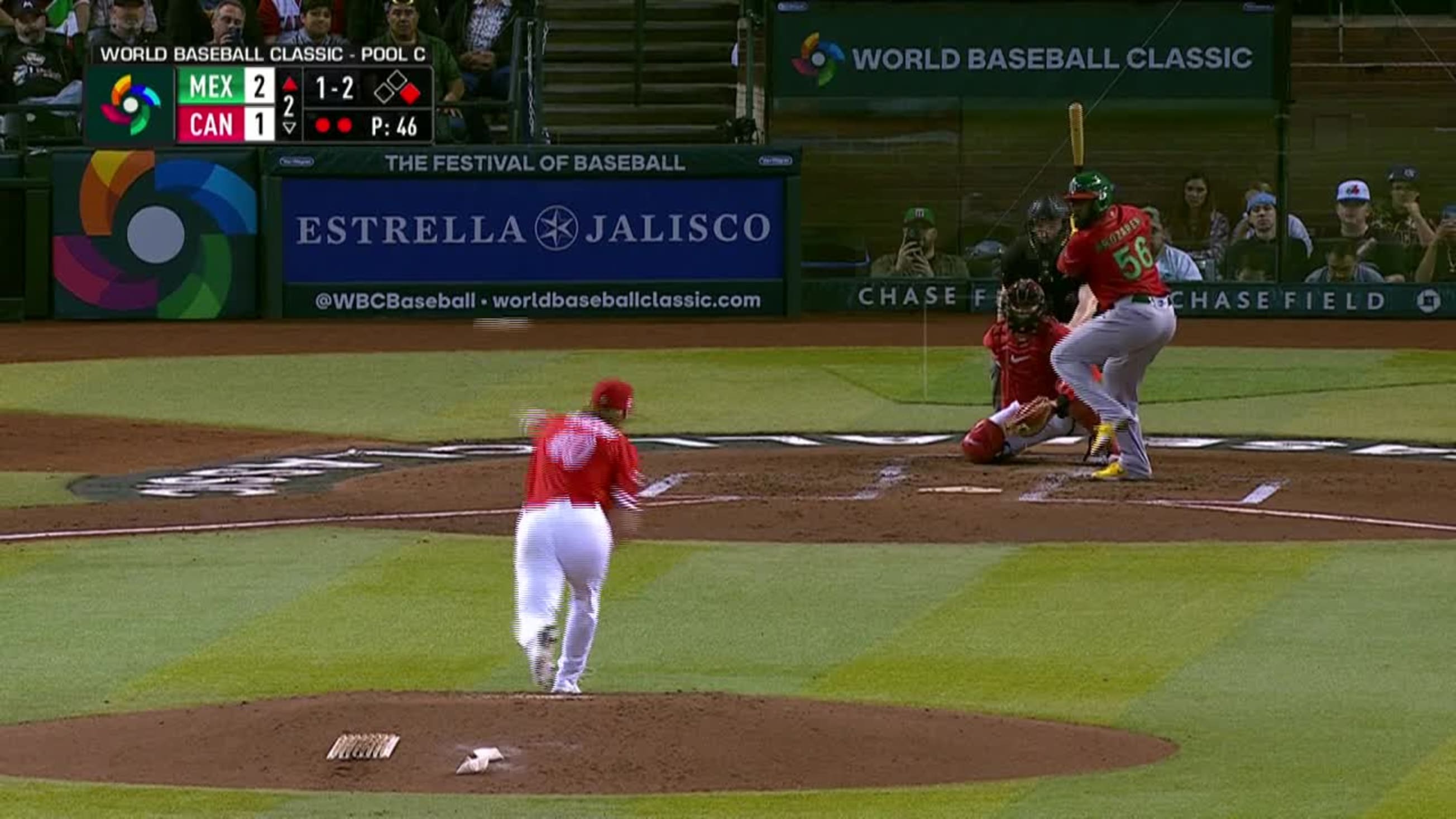 Randy Arozarena celebrates after RBI double! #Mexico #WBC #Rays #shorts 