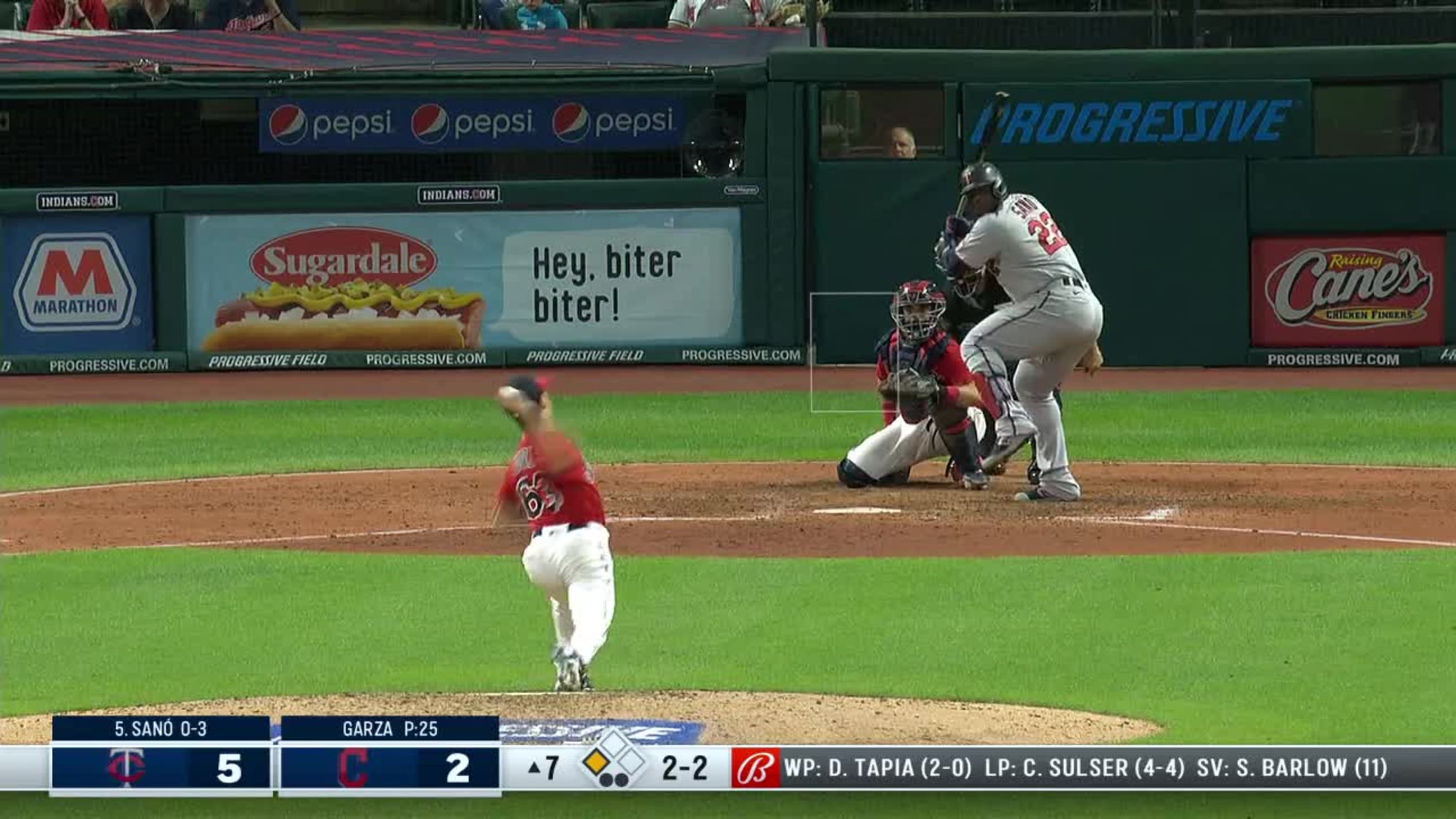 Miguel Sano strikes out swinging., 07/29/2022