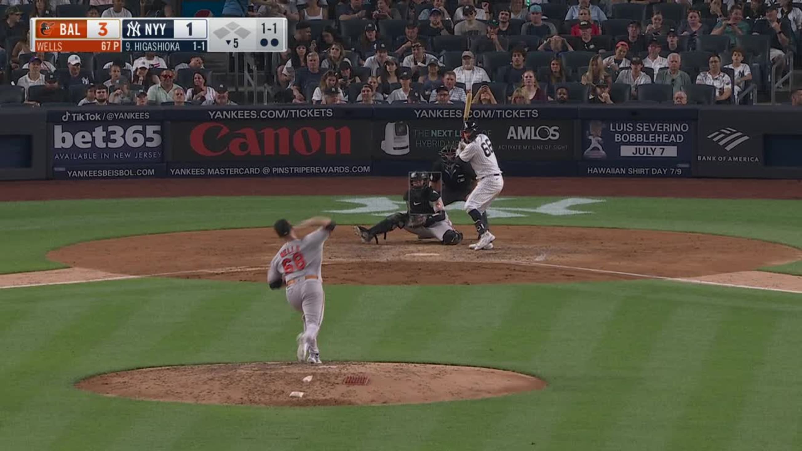 Kyle Higashioka's solo homer (4), 07/03/2023