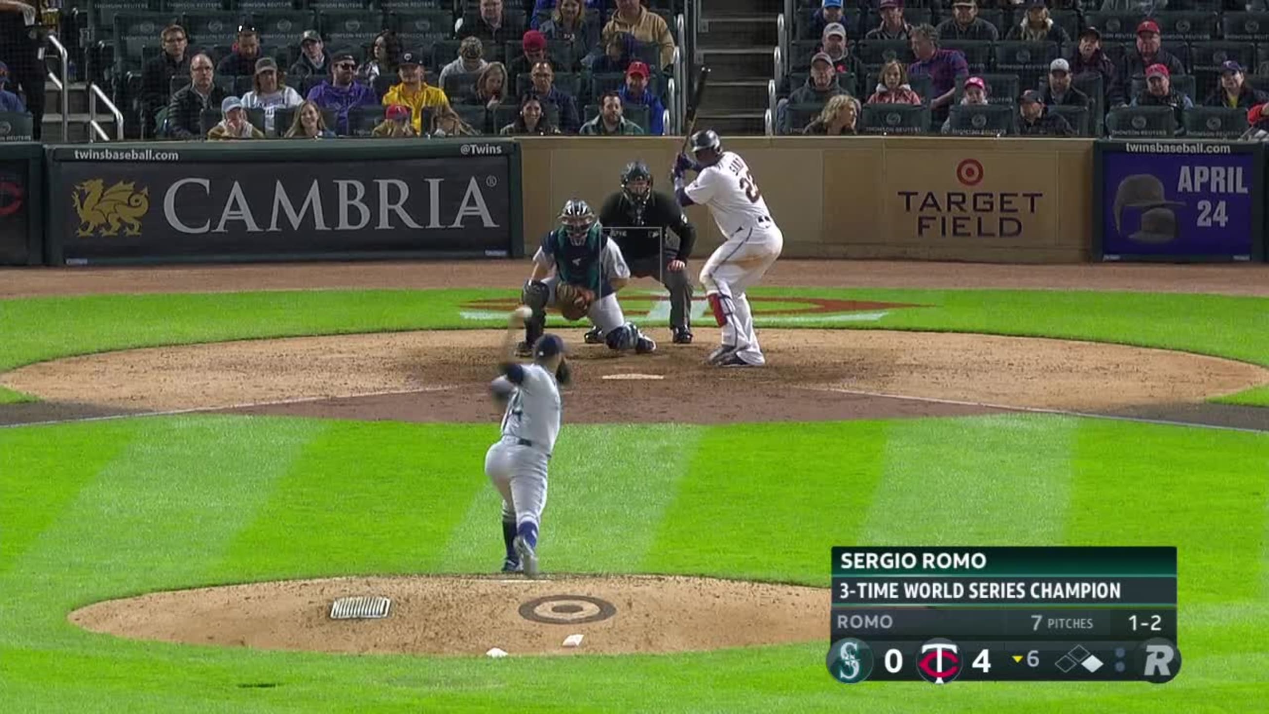 Miguel Sano strikes out swinging., 07/29/2022