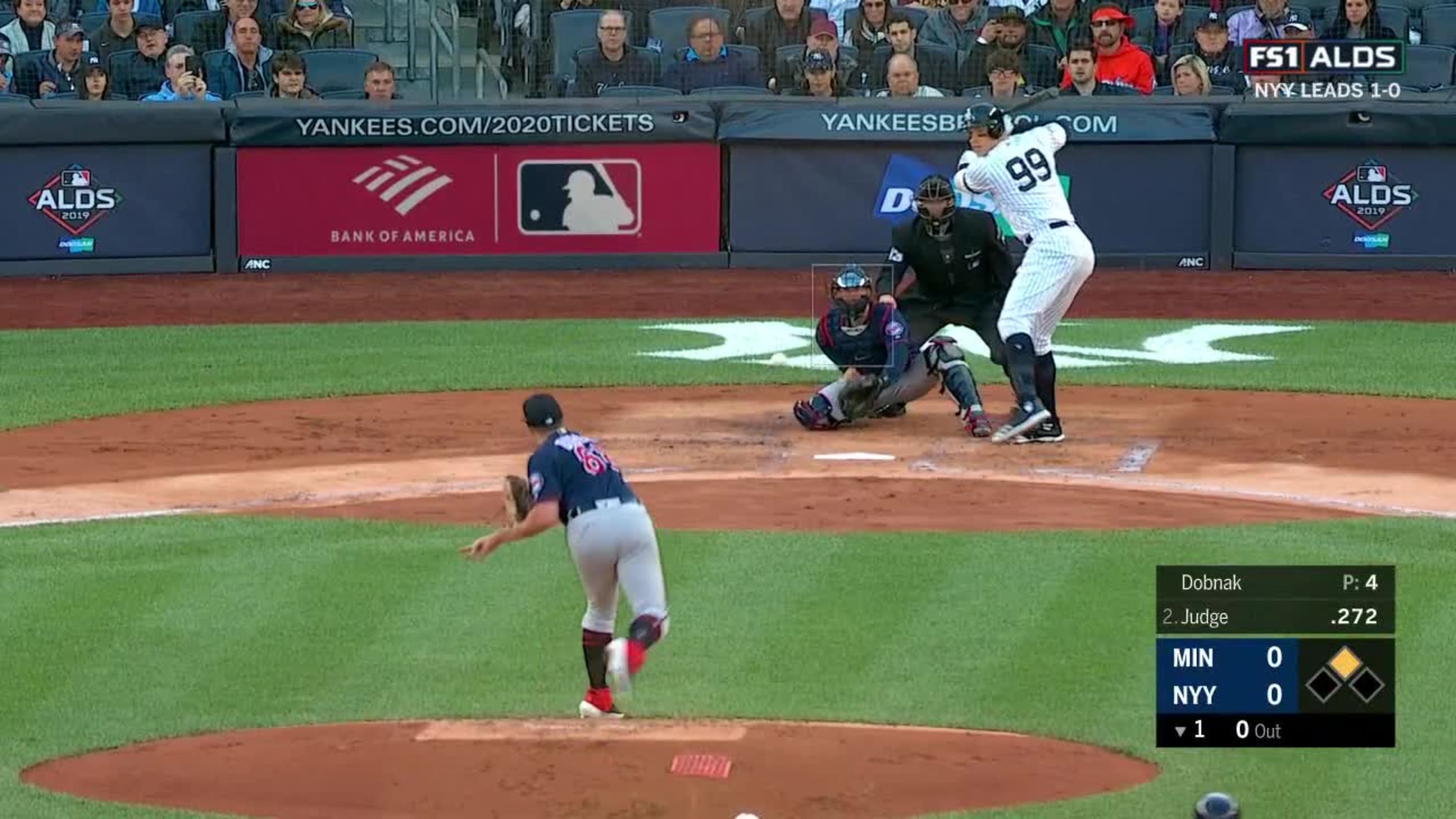 Randy Dobnak Ball to Aaron Judge, 10/05/2019