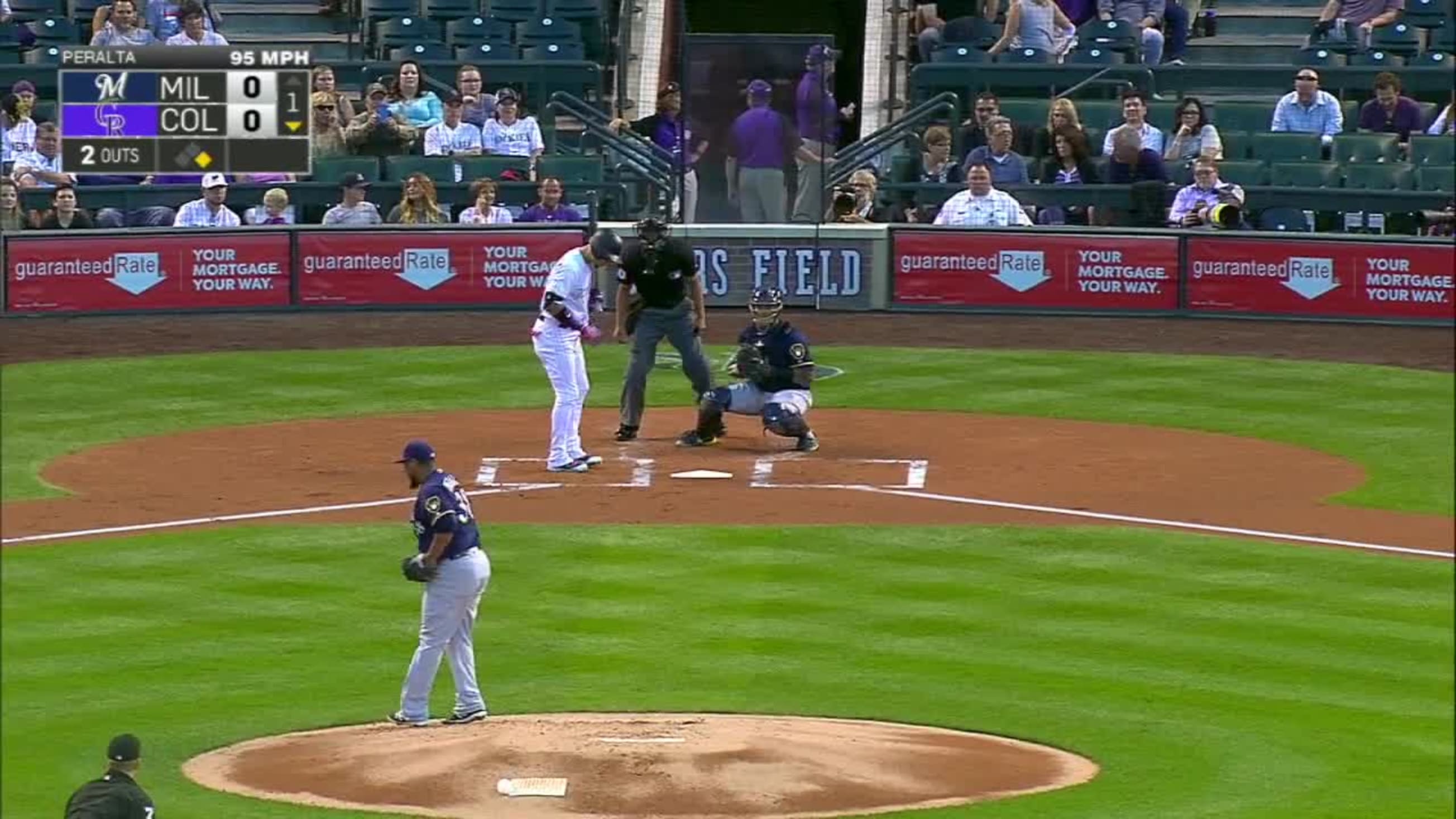 Wily Peralta Ball to Carlos Gonzalez | 10/01/2016 | Boston Red Sox