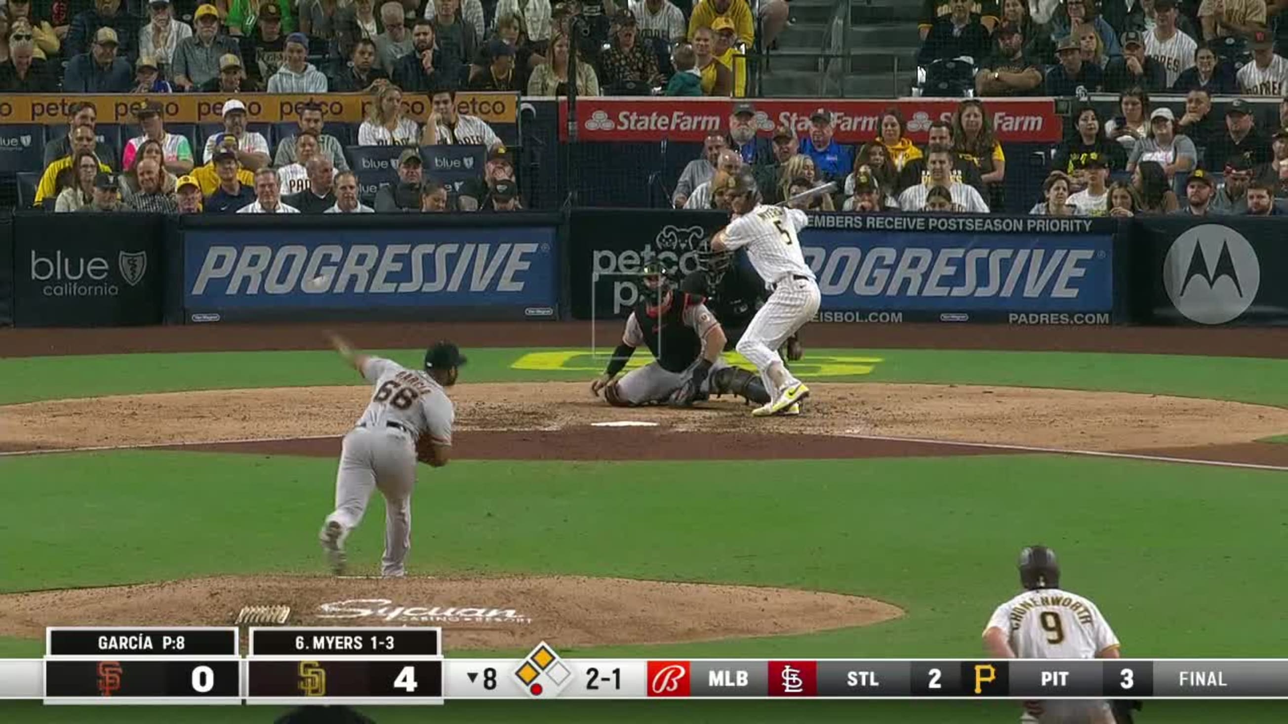Wil Myers' two-run double, 08/26/2022