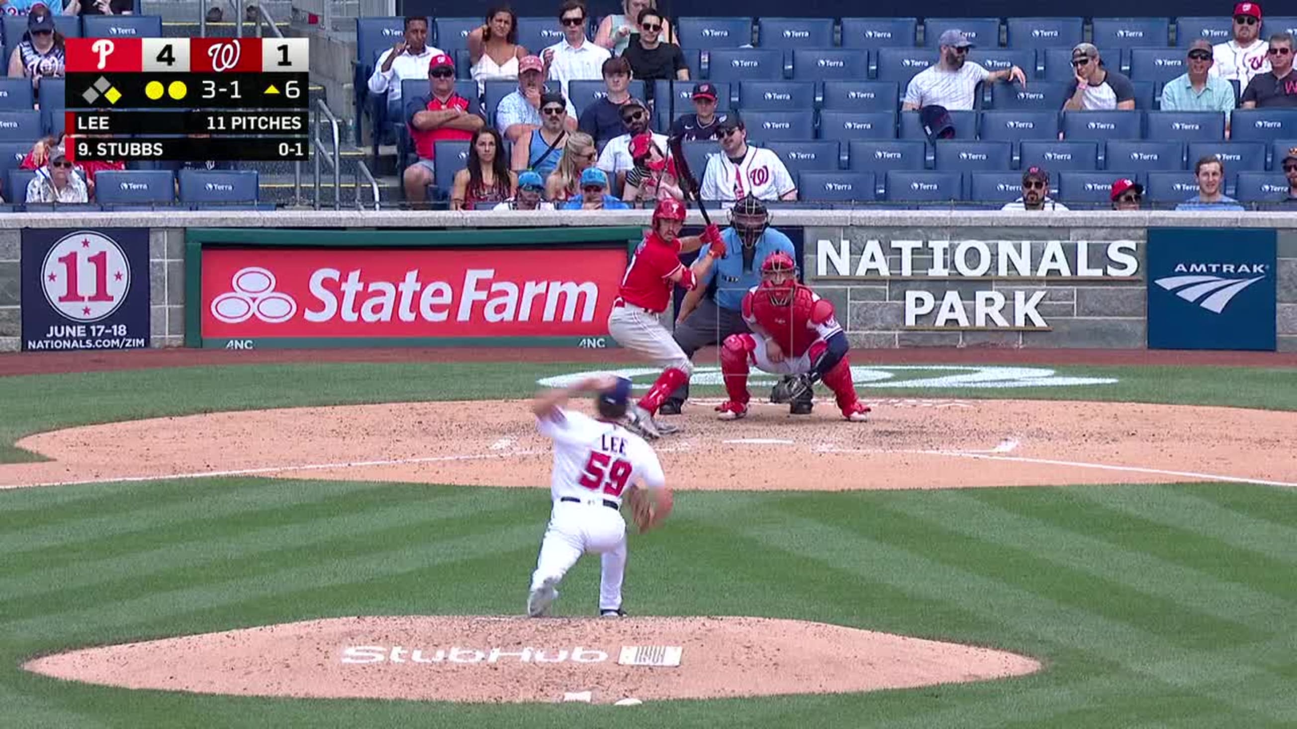 Philadelphia Phillies - Alec Bohm hugging Garrett Stubbs in the