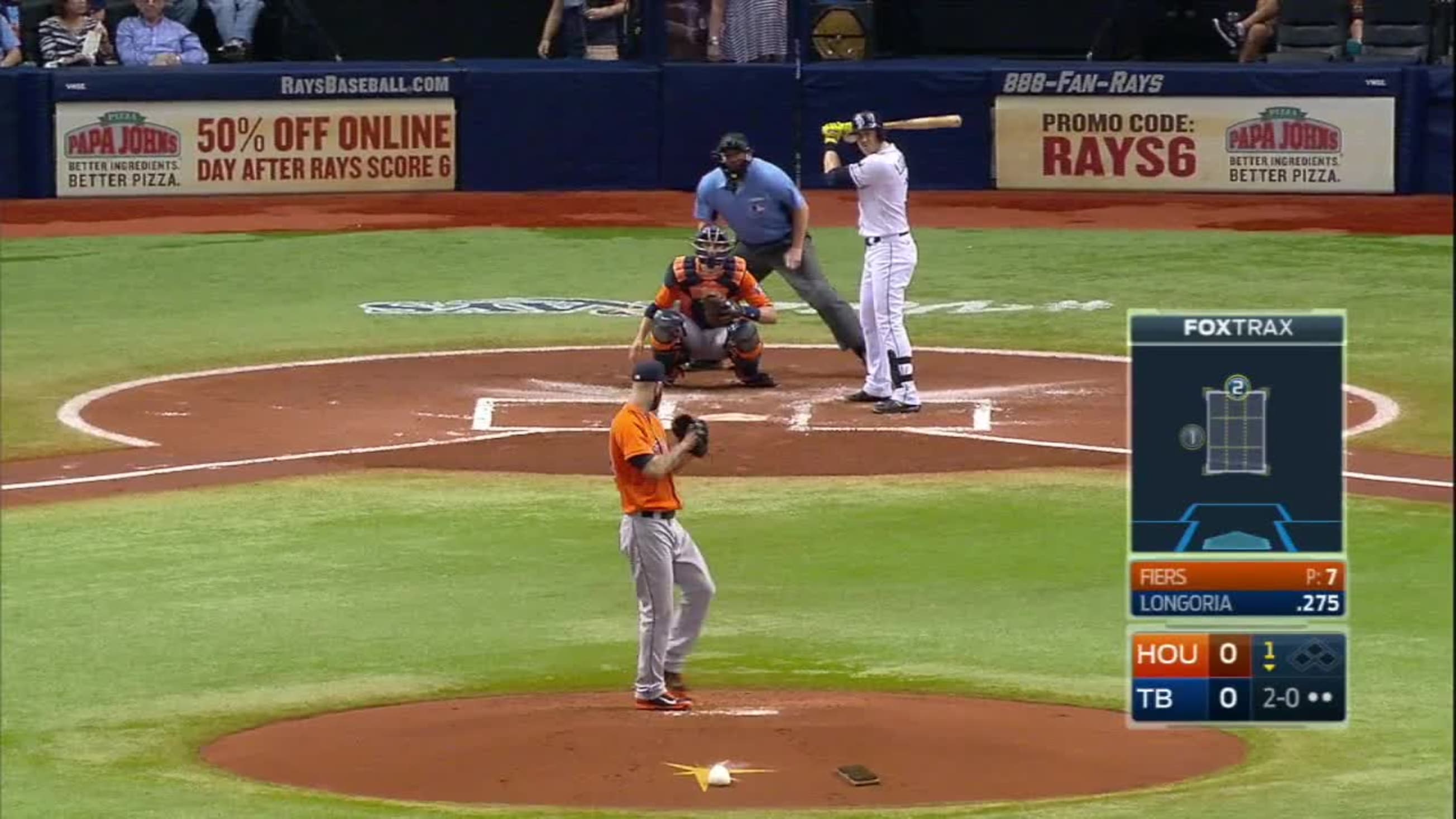 Mike Fiers Ball to Evan Longoria