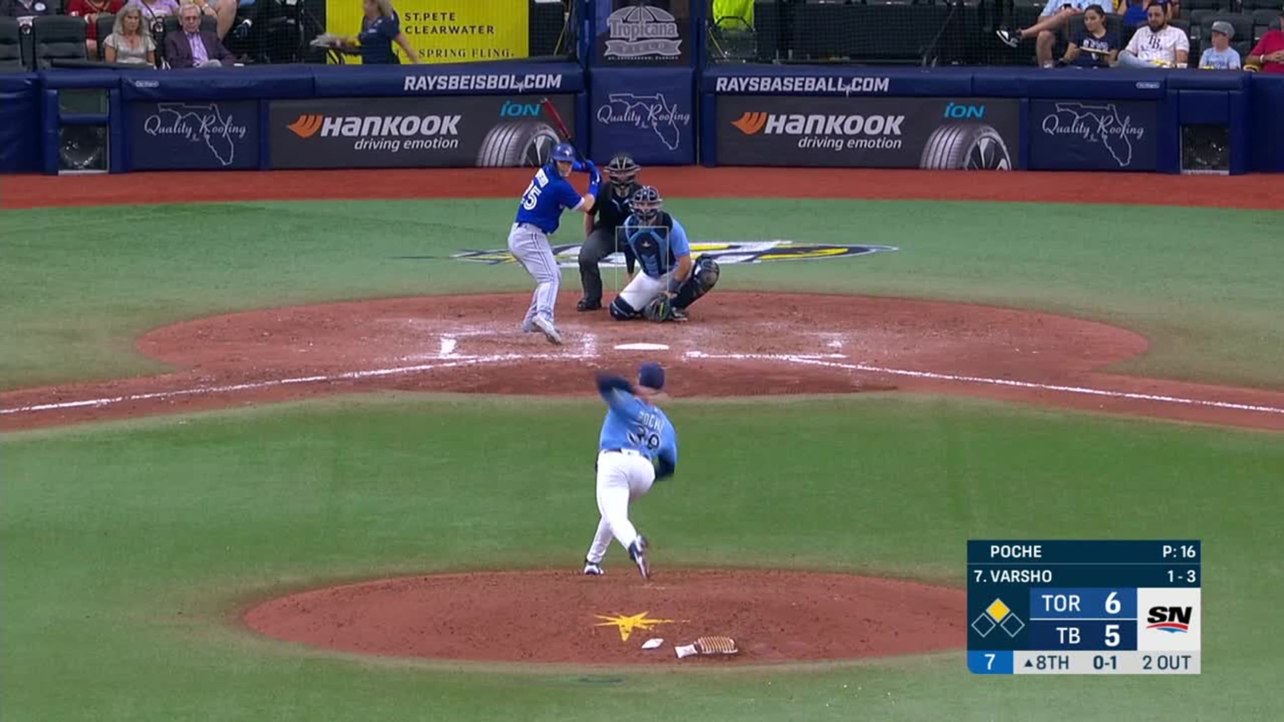 Houston, United States. 18th Apr, 2023. Toronto Blue Jays left fielder Daulton  Varsho (25) bats in the top of the eighth inning during the MLB game  between the Toronto Blue Jays and