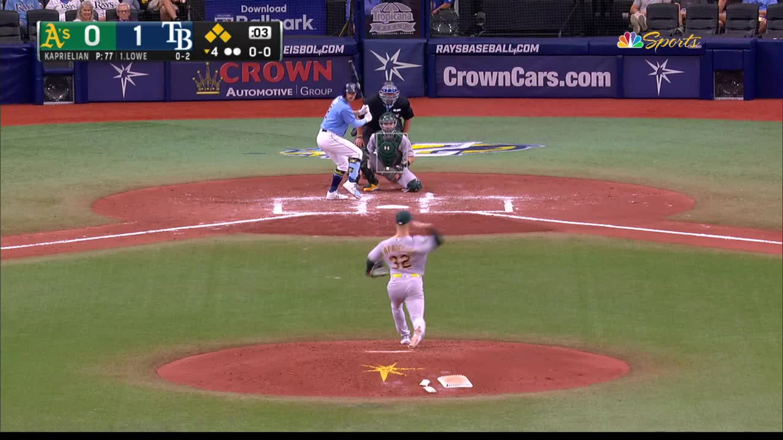 Brandon Lowe CRANKS solo shot in World Series Game 2 to put Rays up vs.  Dodgers! 