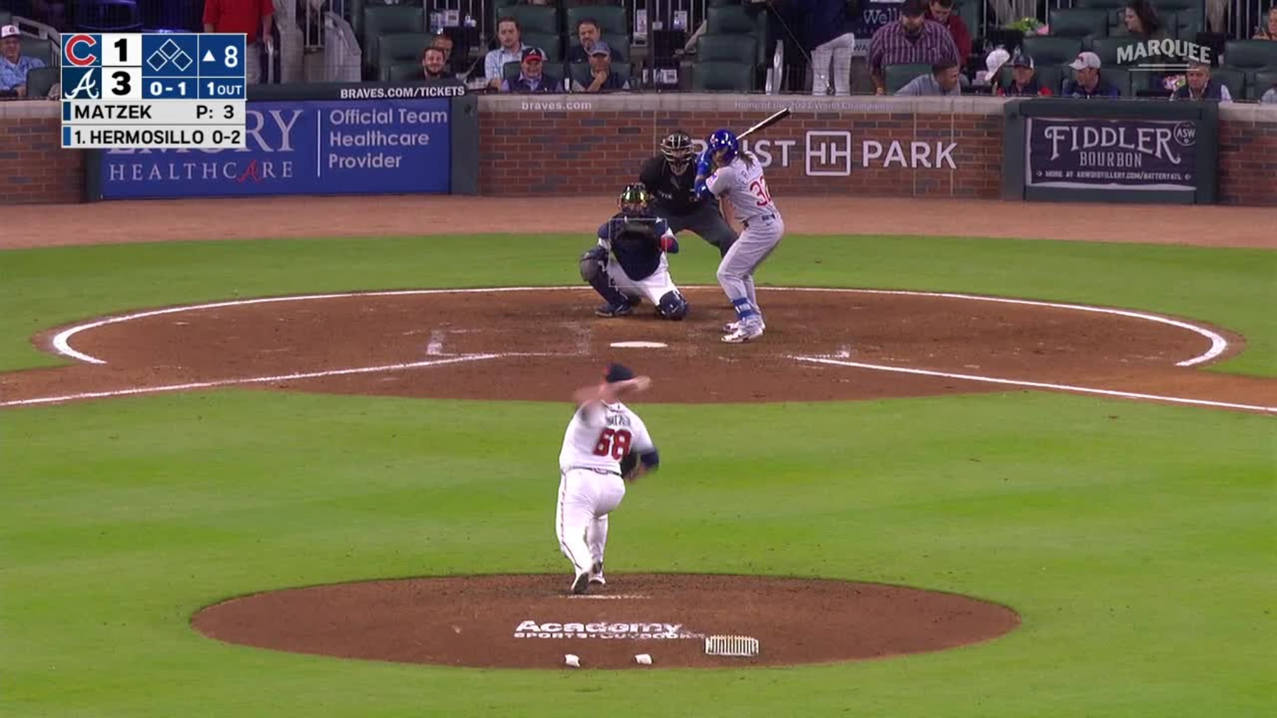 Atlanta Braves pitcher Tyler Matzek (68) pitches the ball during