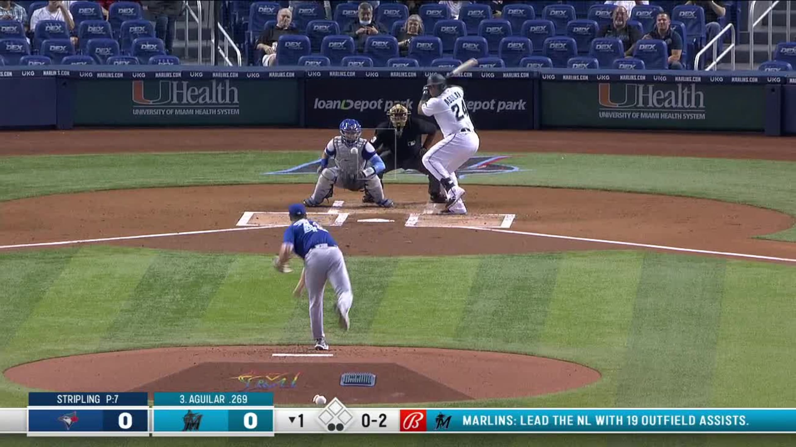 Ross Stripling Ball to Jesus Aguilar | 06/22/2021 | Texas Rangers