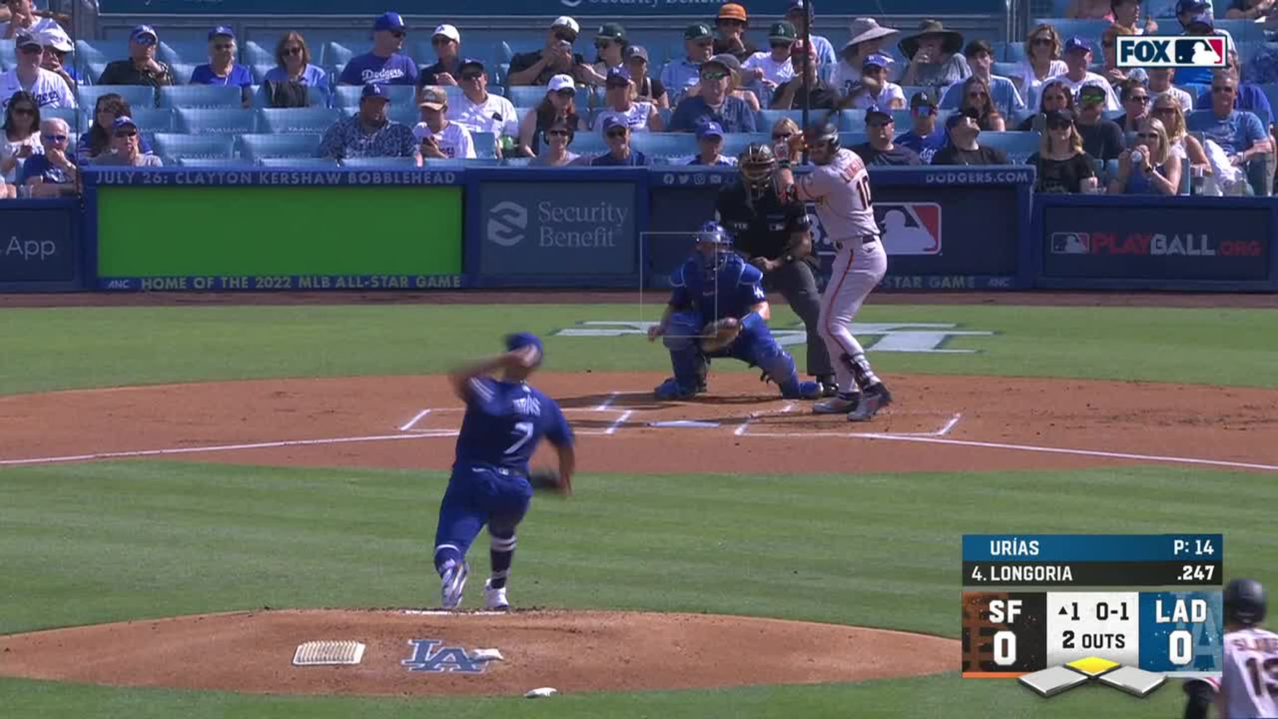 Evan Longoria exits the game, 07/23/2022