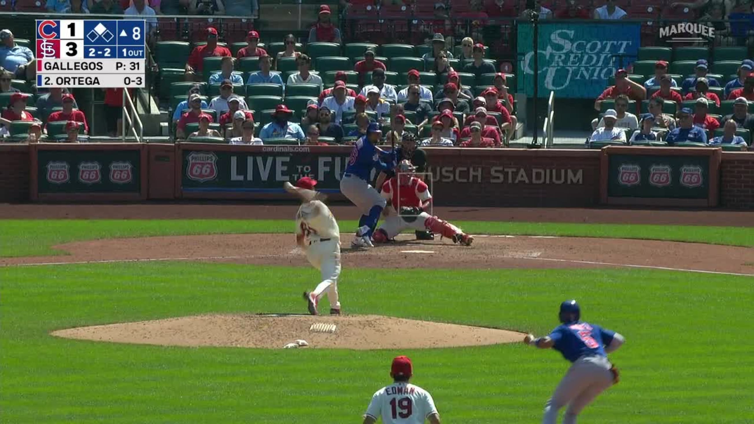 Photo: Chicago Cubs Rafael Ortega Cannot Make Catch On Home Run Ball -  SLP2022062613 