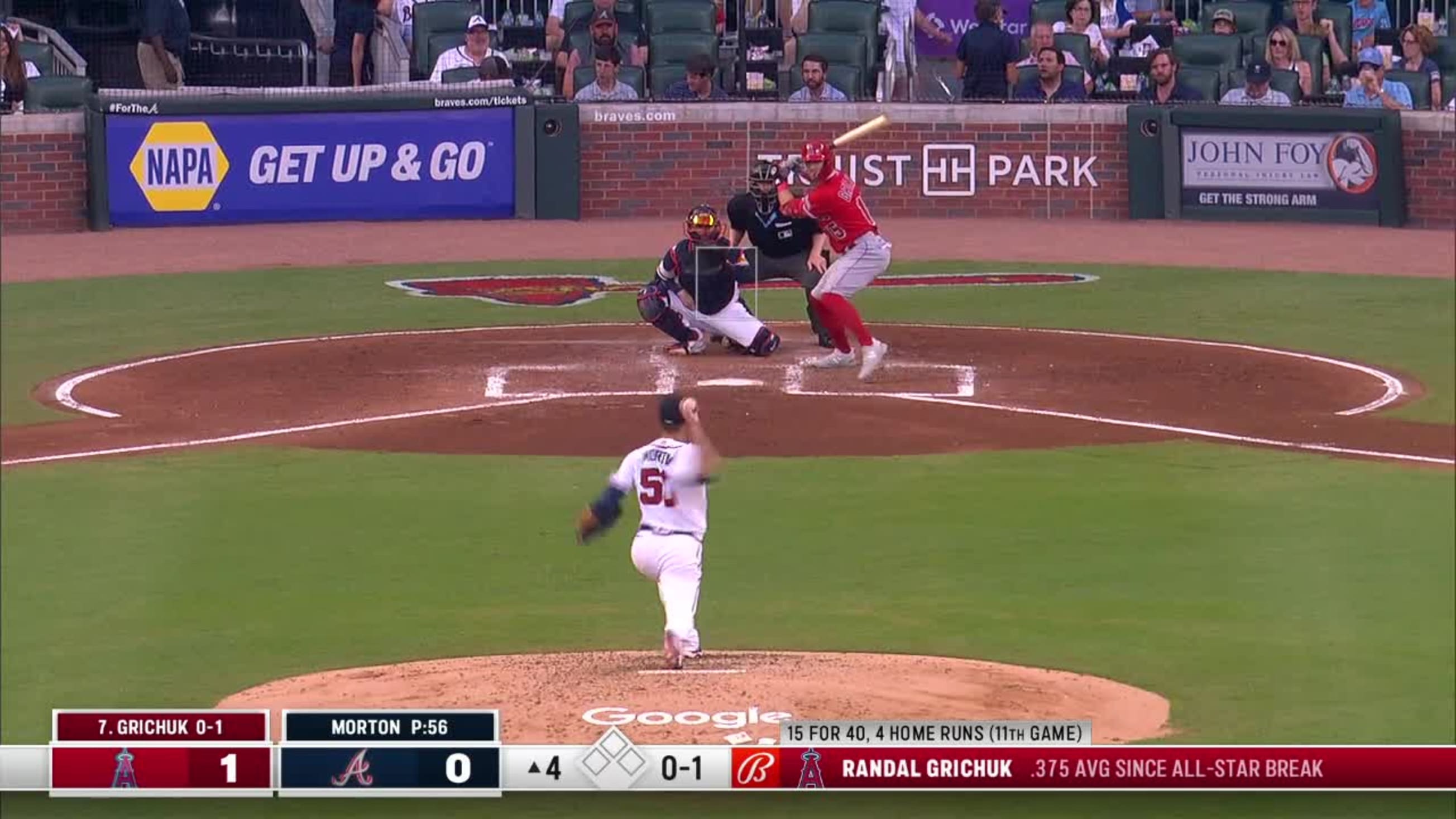 Randal Grichuk 15th Home Run of the Season #Angels #MLB Distance