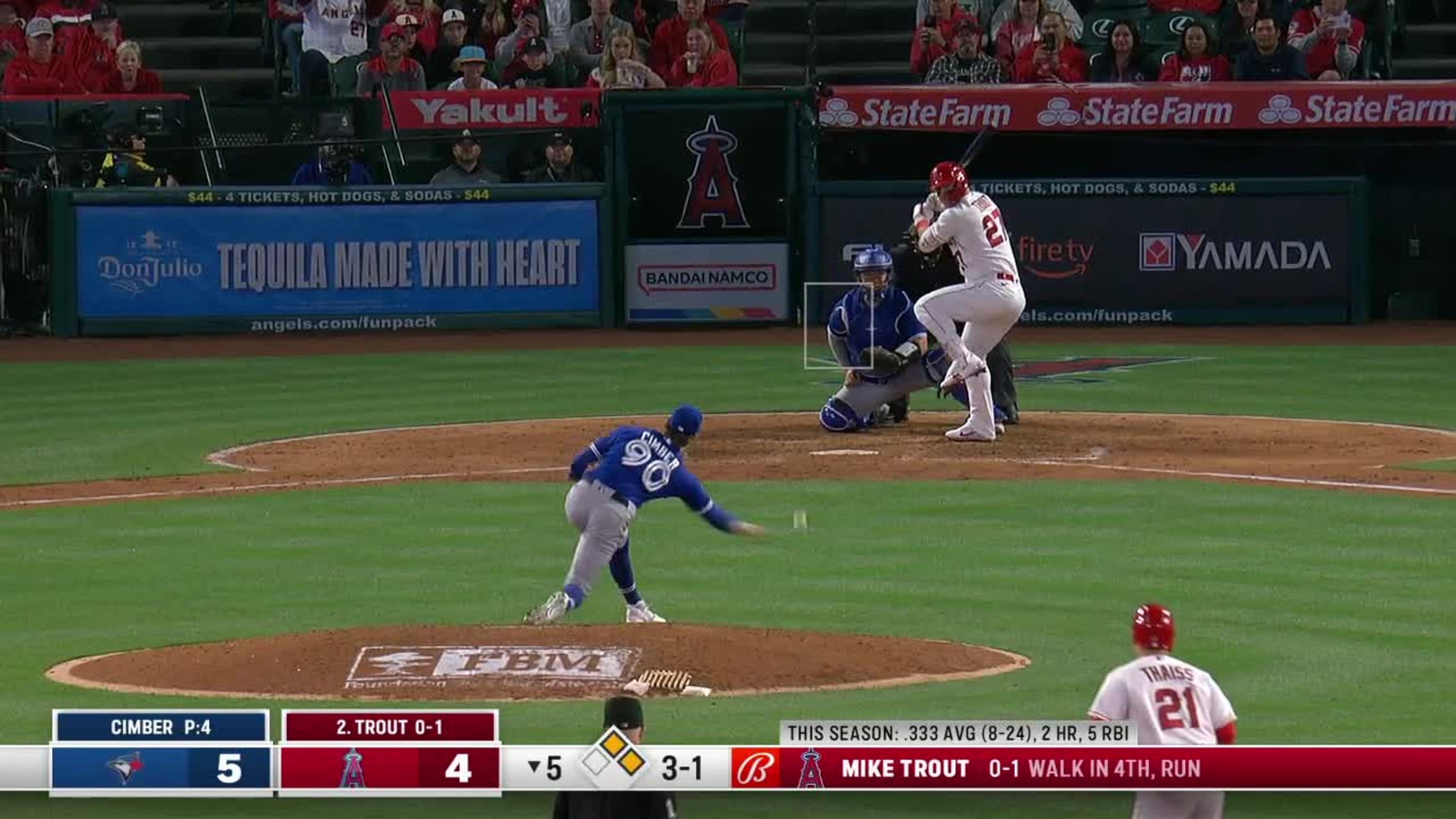 Mike Trout's first homer of 2023, 04/02/2023