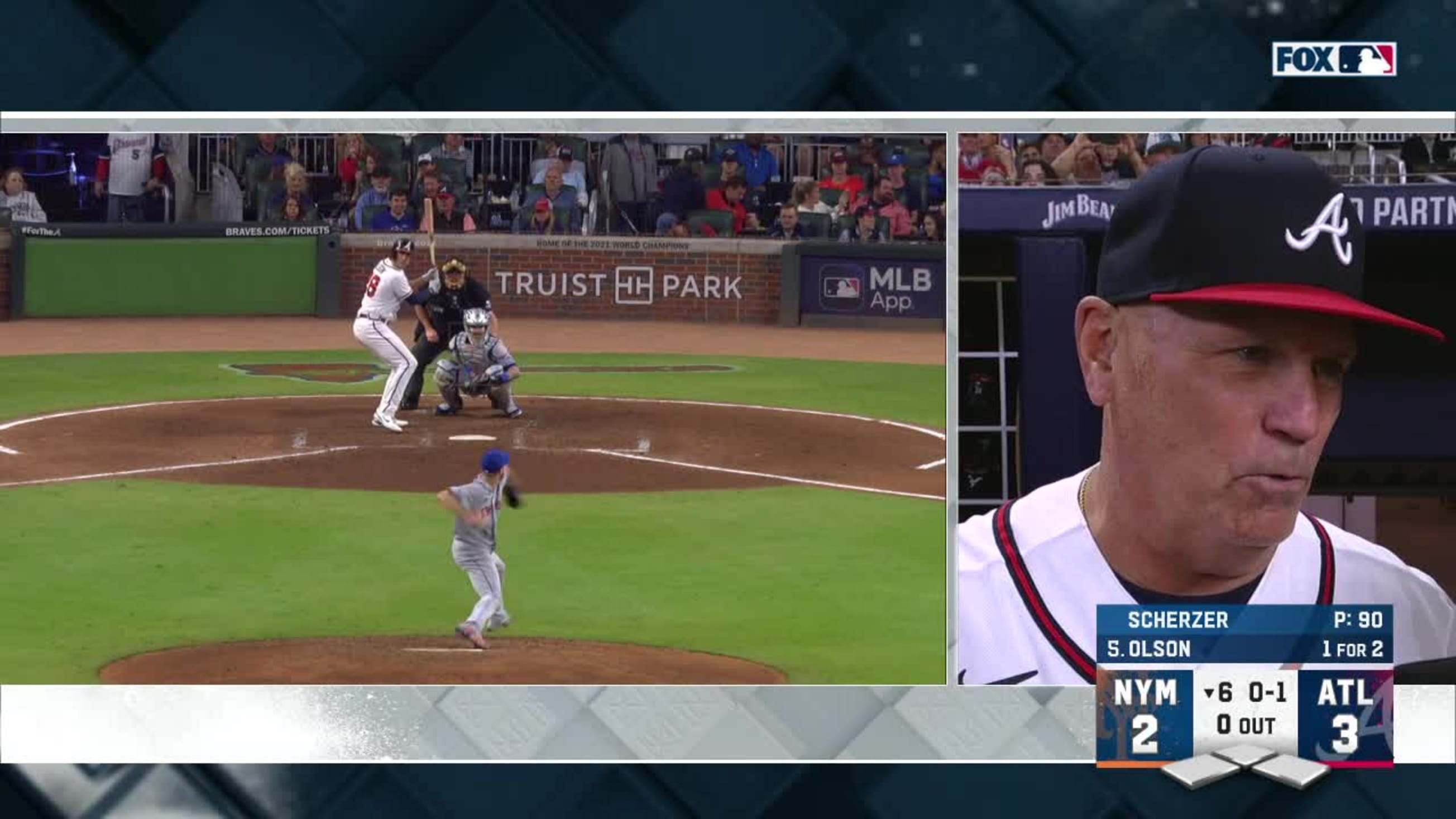 FAX Sports: MLB on X: Matt Olson on the Braves' big hat home run