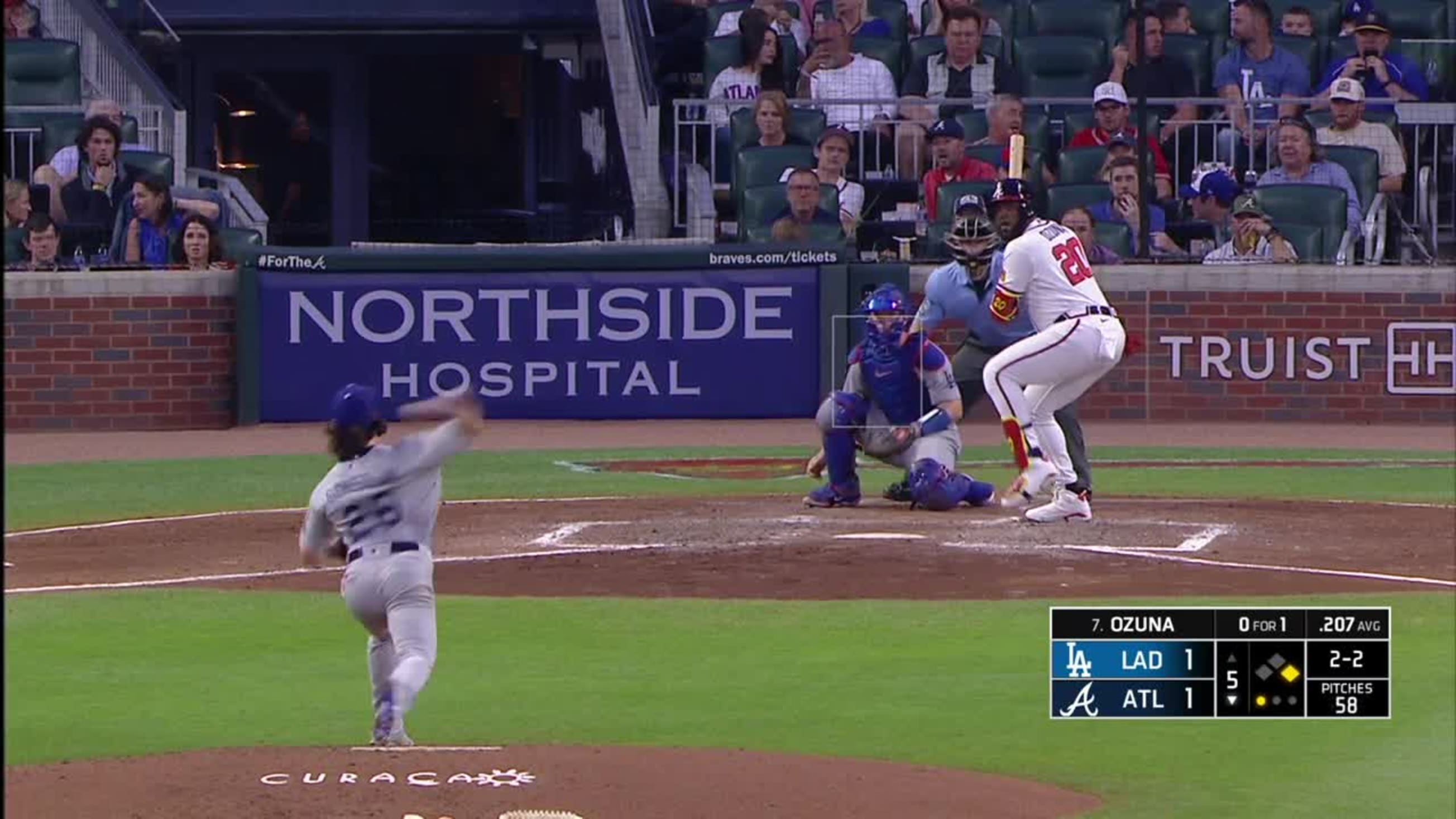 Marcell Ozuna blasts 2-run homer, Braves beat the Dodgers 5-3